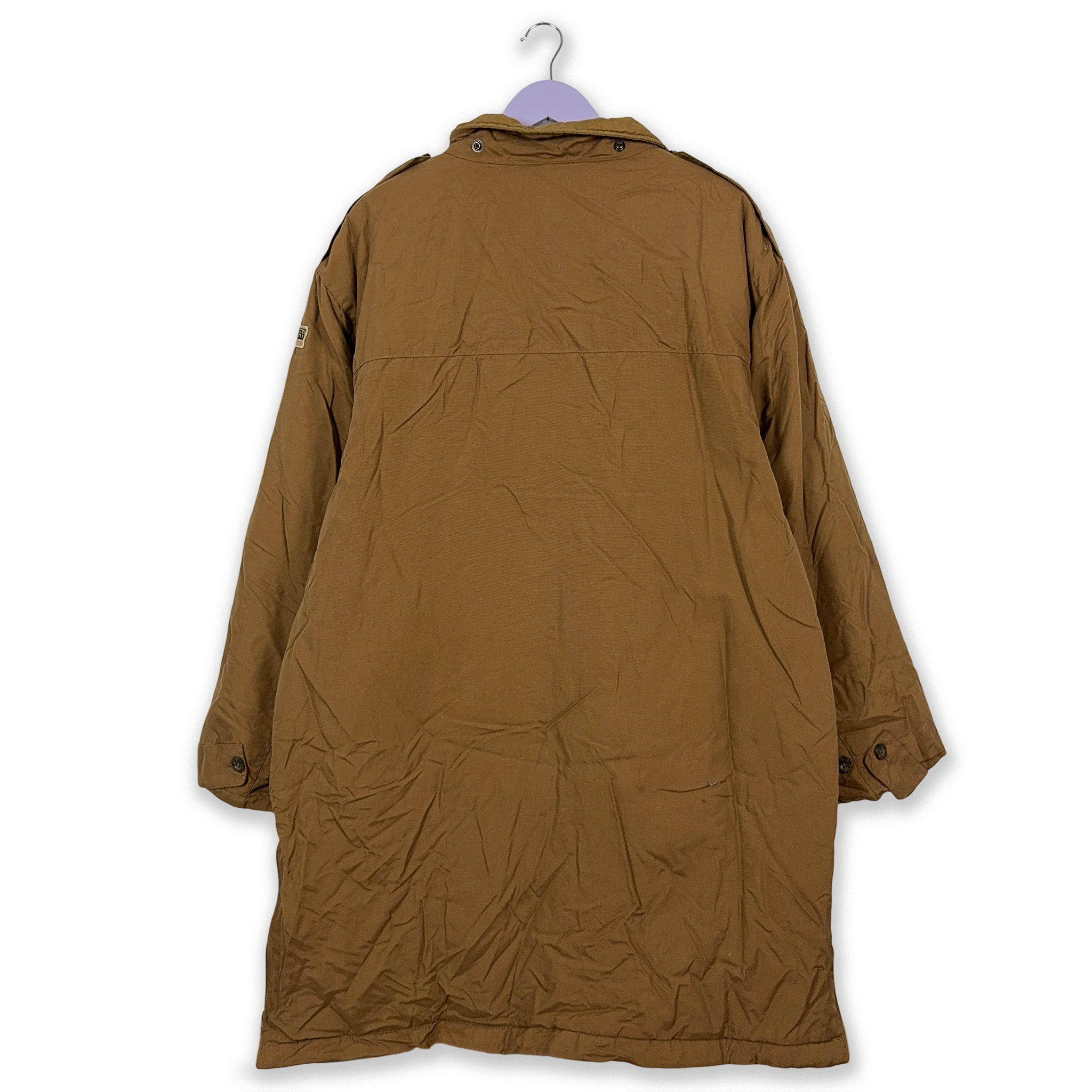 Giacca Napapijri Vintage lunga Parka marrone con tasche - Taglia XL uomo