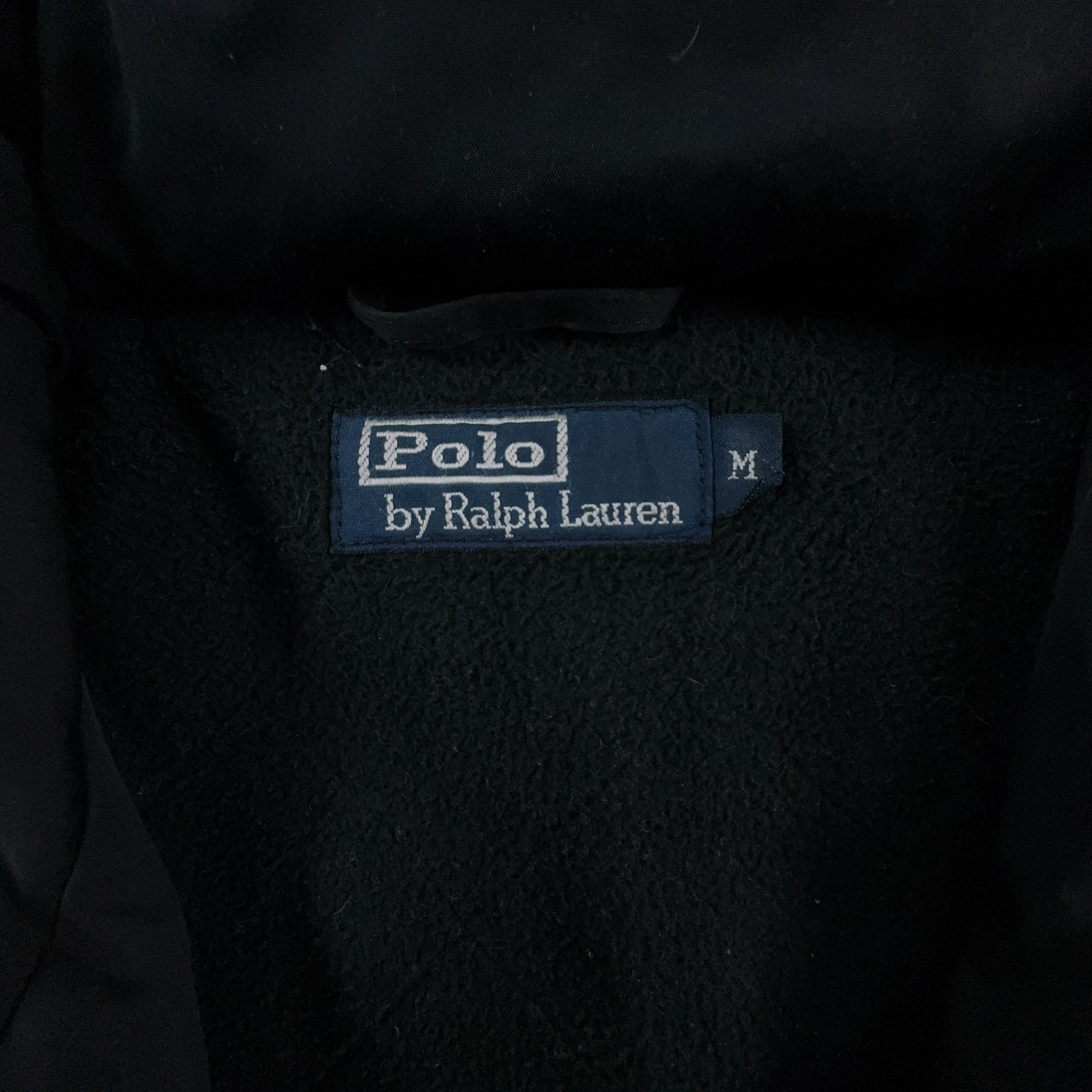 Giacca invernale Ralph Lauren nera con zip e cappuccio - Taglia M uomo