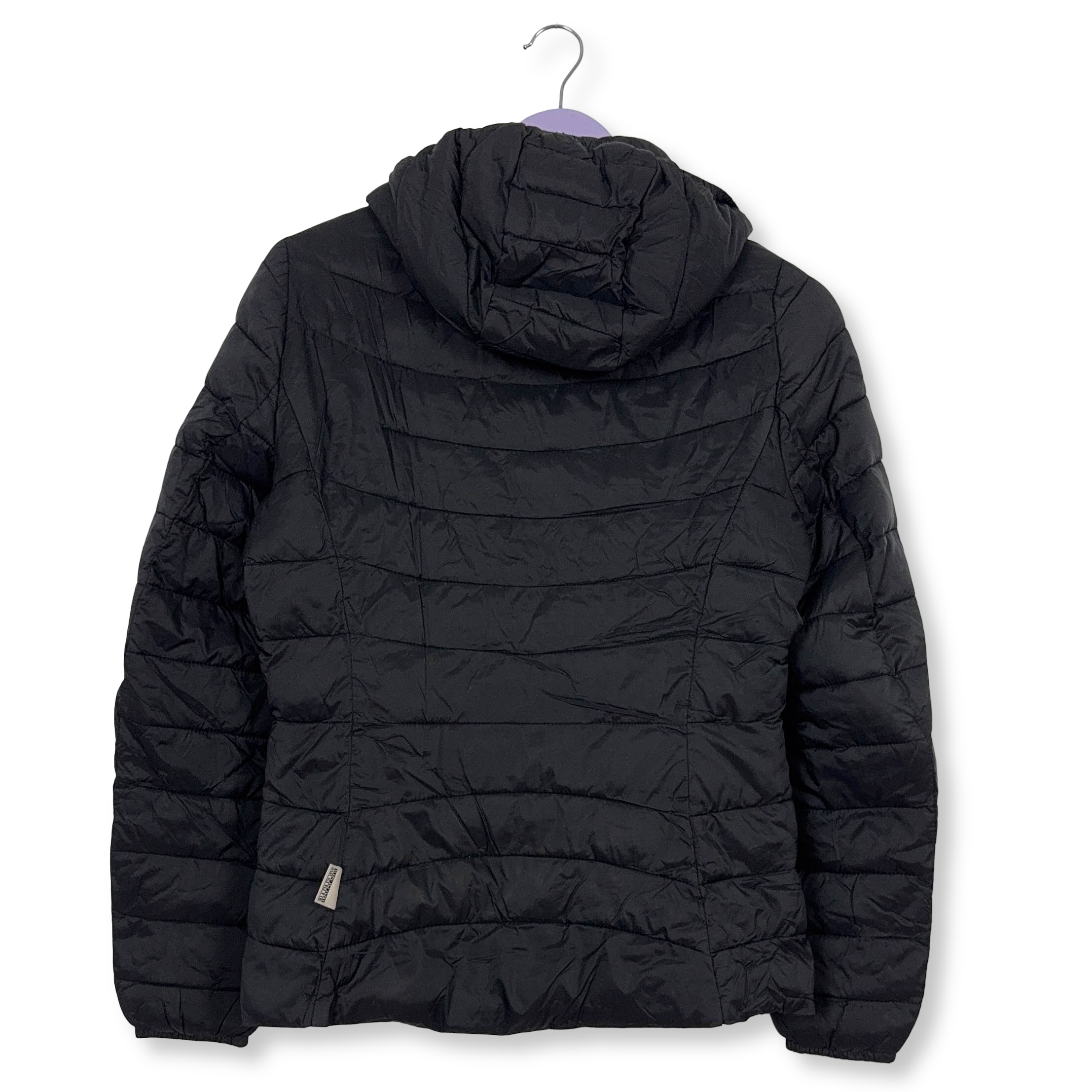 Giubbotto leggero Napapijri nero con zip e cappuccio - Taglia S donna