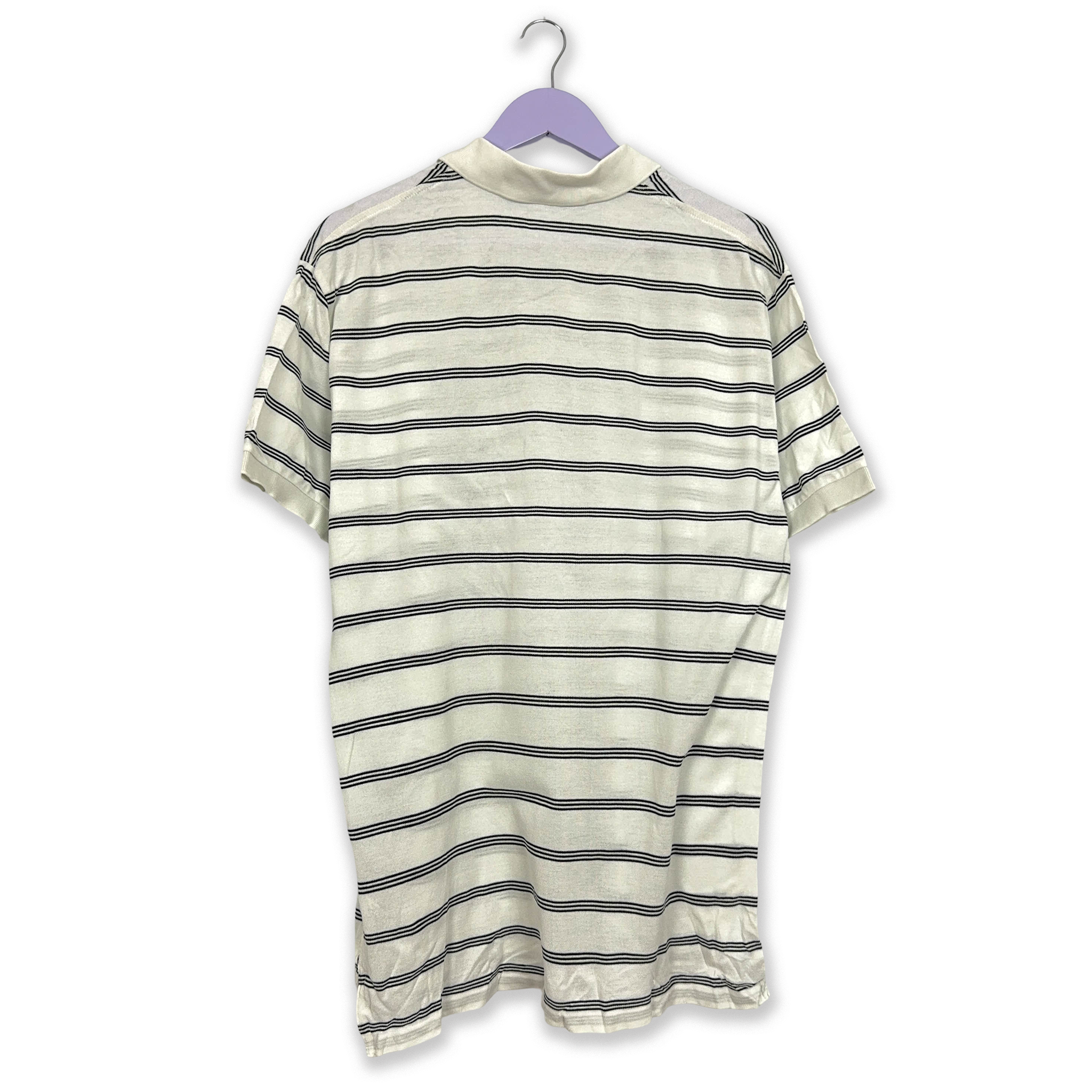 Polo Ralph Lauren White Black Stripes - Size L/XL Men