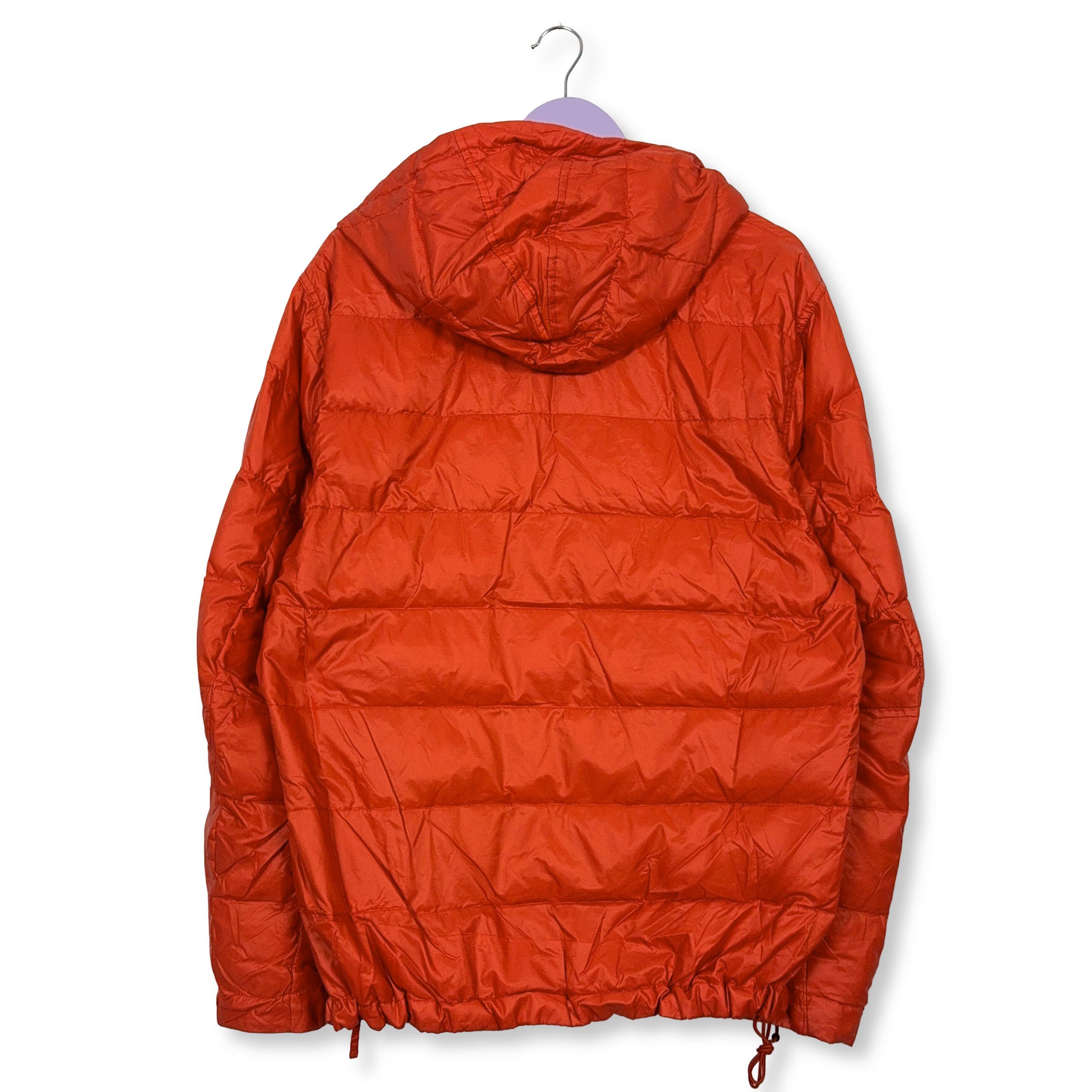 Giubbotto Napapijri arancione con tasca frontale e cappuccio - Taglia L uomo