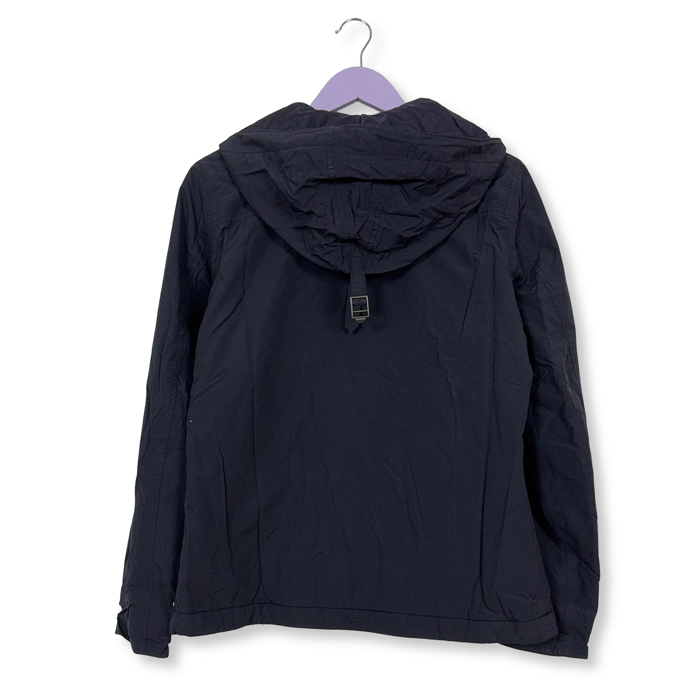 Giubbotto invernale Napapijri blu scura con tasca frontale e cappuccio - Taglia S uomo