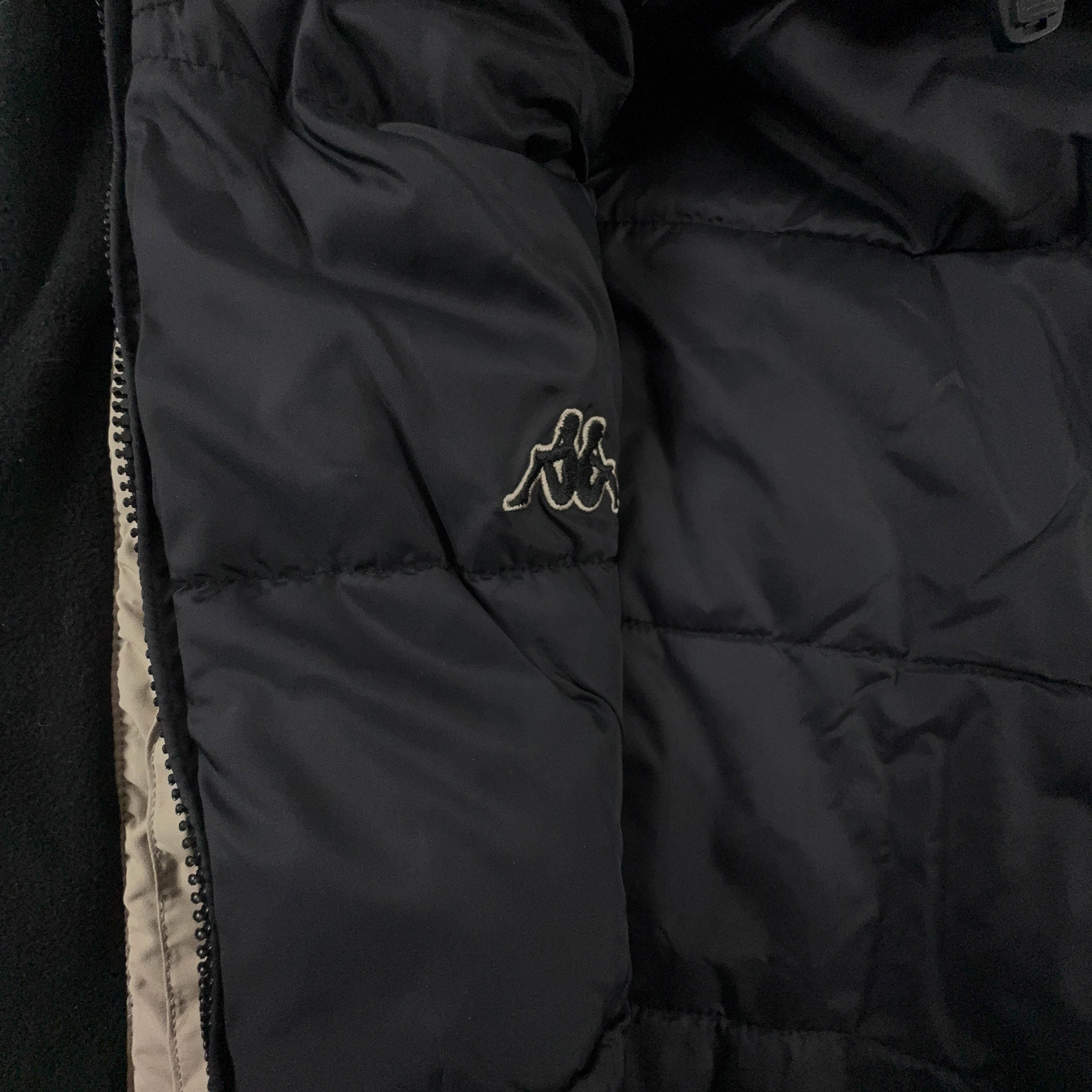 Giacca invernale Kappa con Pile interno removibile nera e crema - Taglia M/L uomo