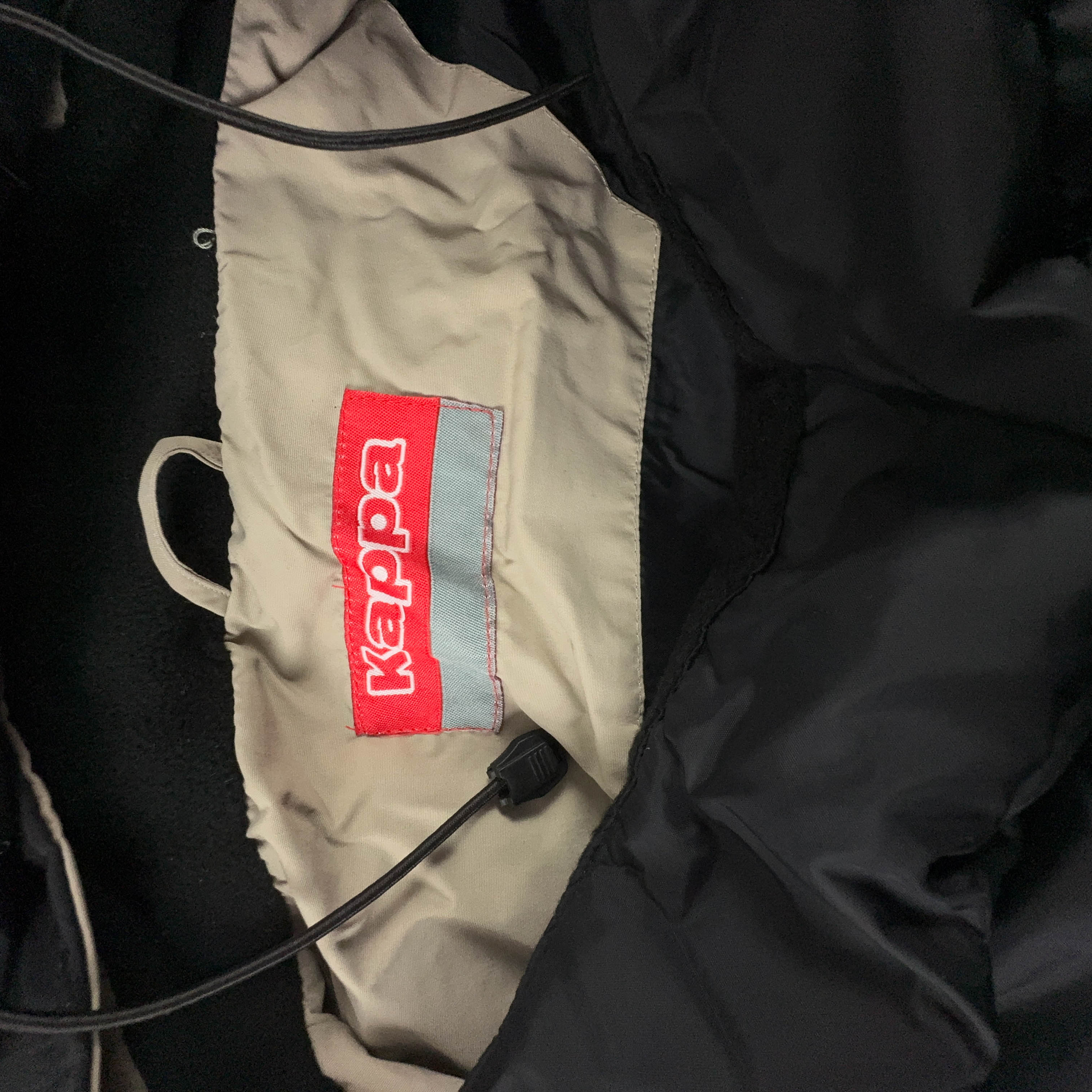 Giacca invernale Kappa con Pile interno removibile nera e crema - Taglia M/L uomo