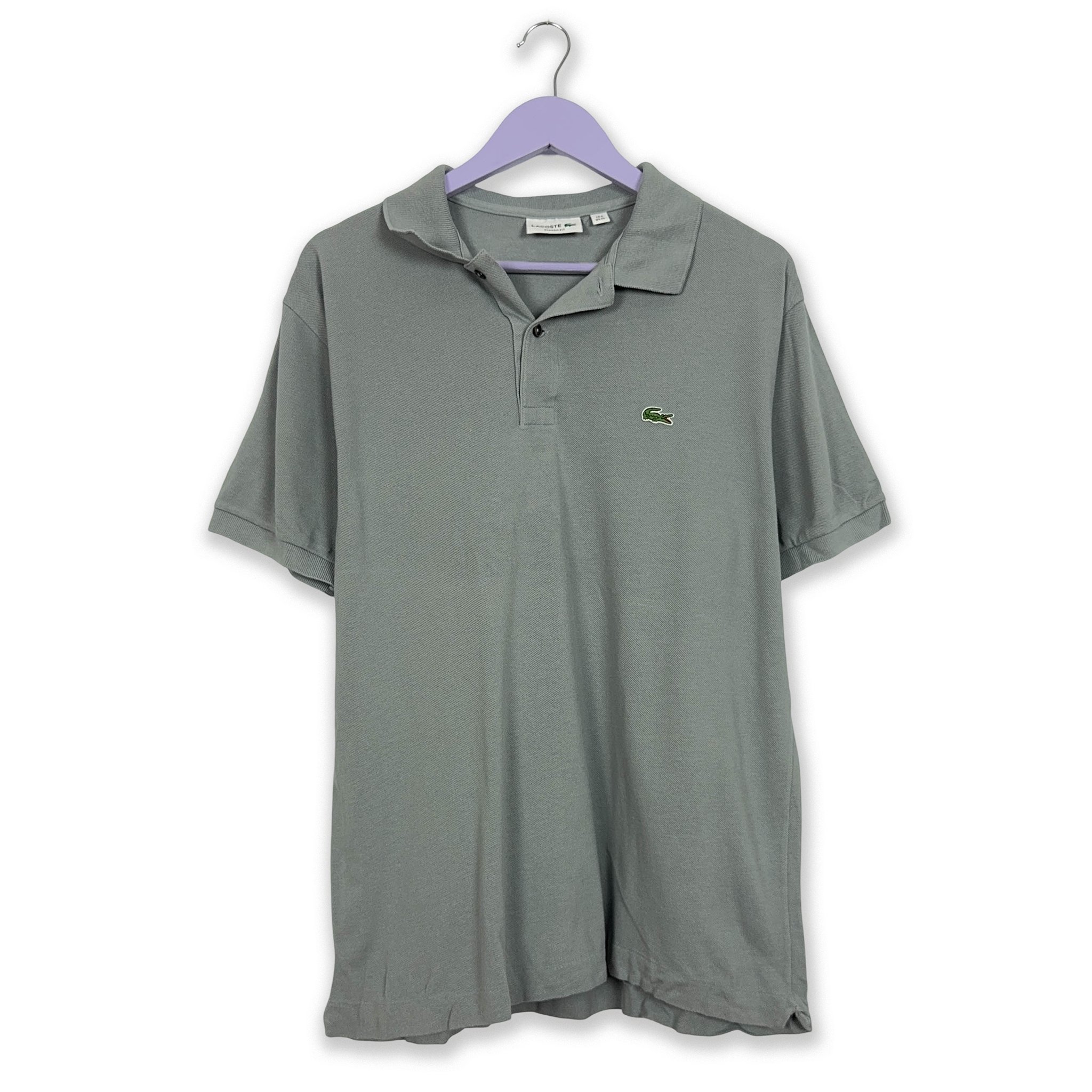 Lacoste Polo Shirt Solid Grey - Size 6 Men