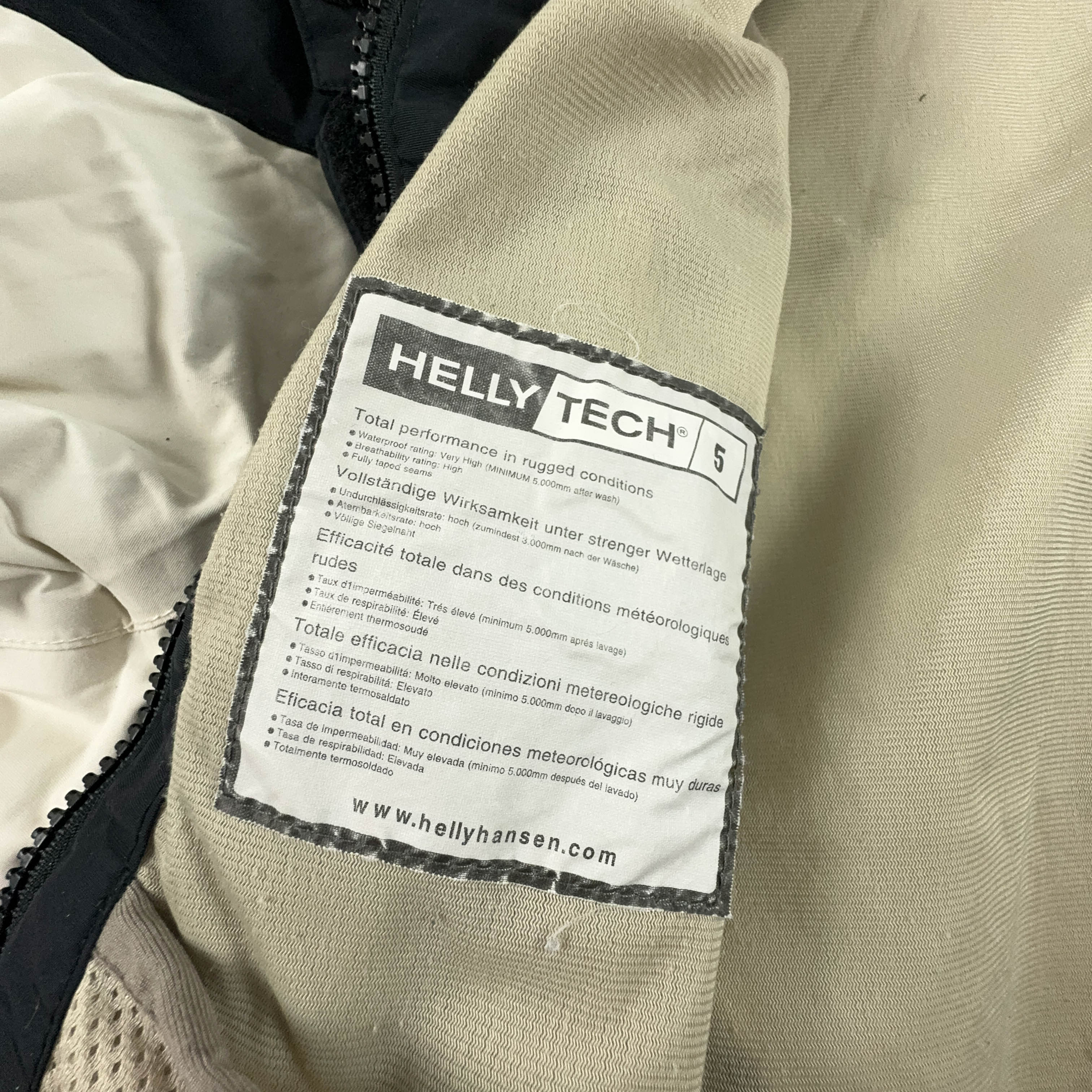 Giacca Helly Hansen Vintage nera e beige Helly Tech impermeabile - Taglia M/L uomo