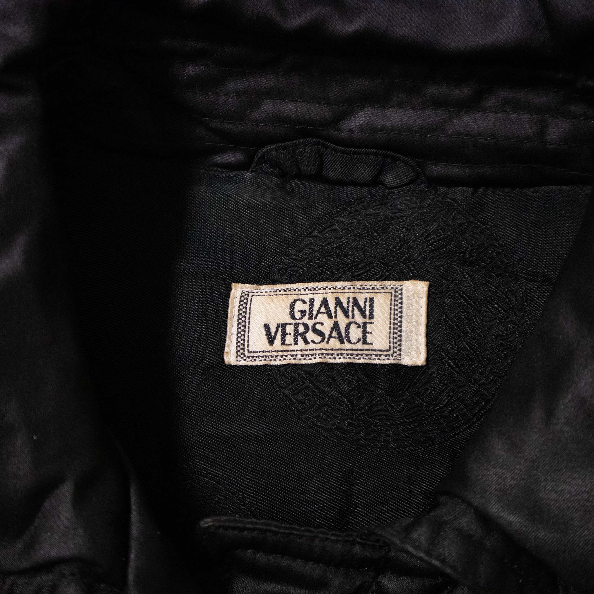 Gianni Versace Vintage leather down jacket - Size S