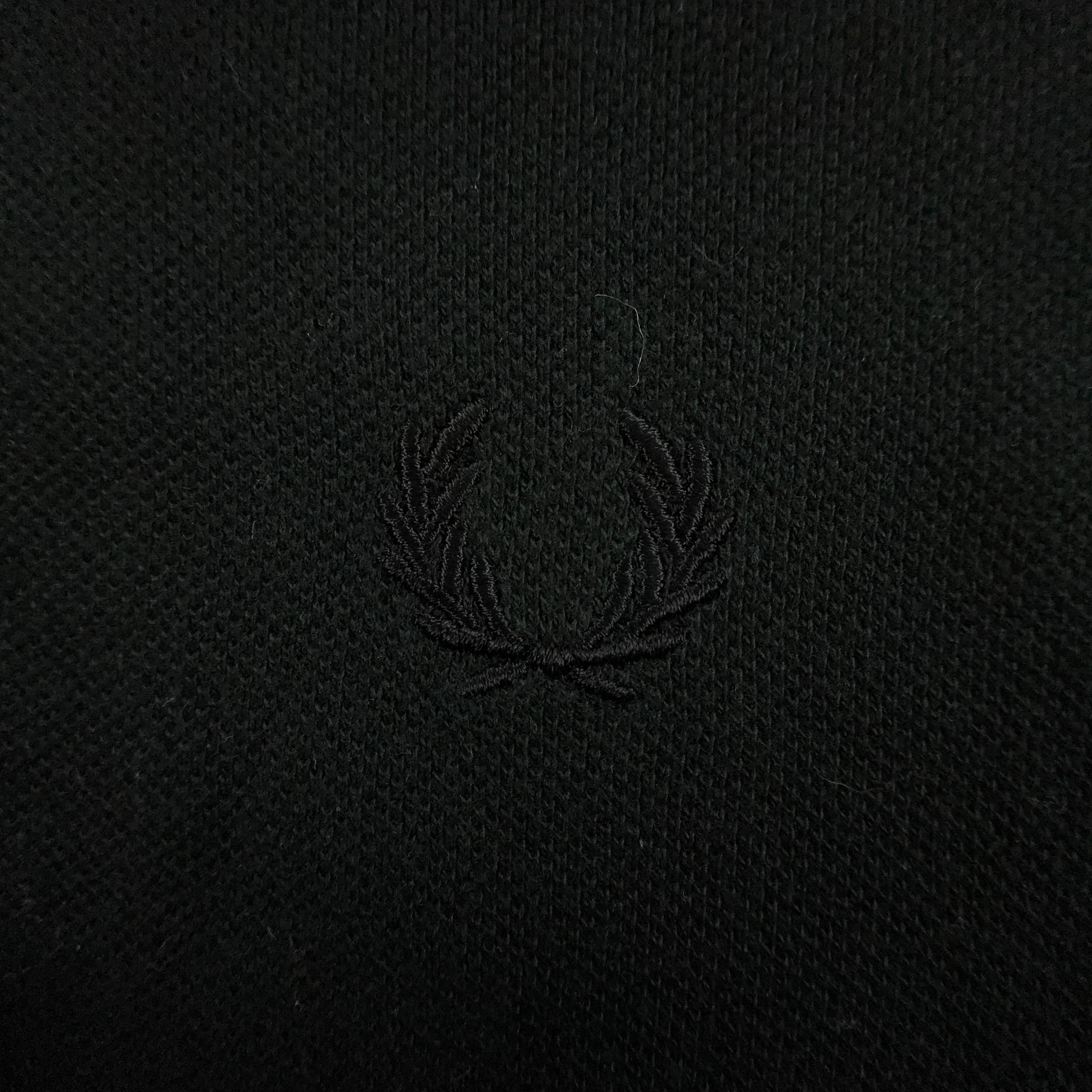 Fred Perry Polo Shirt Black Solid - Size 42