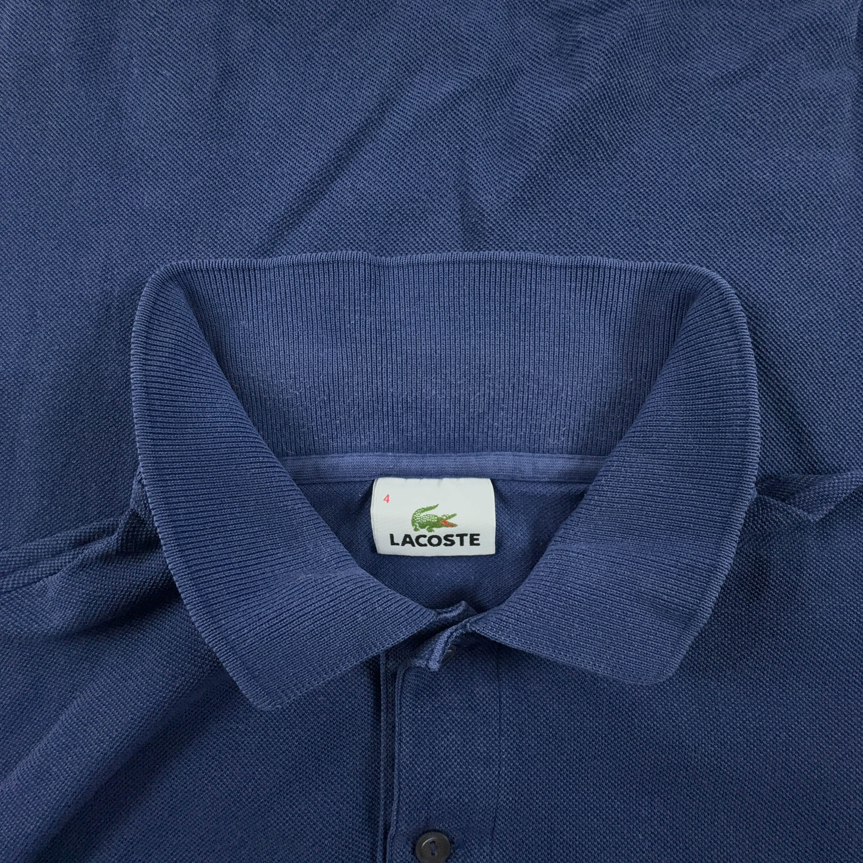 Lacoste Polo Shirt Blue Solid - Size 4 Men