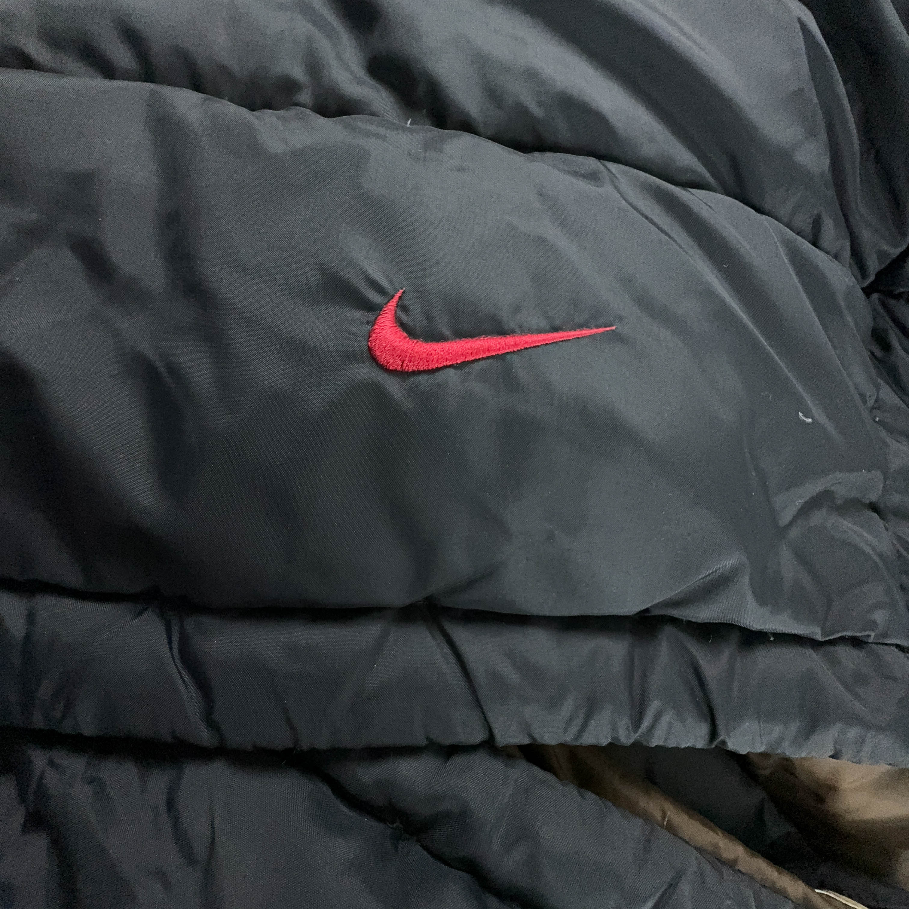 Piumino Nike Vintage nero 1999 con zip - Taglia 178 uomo