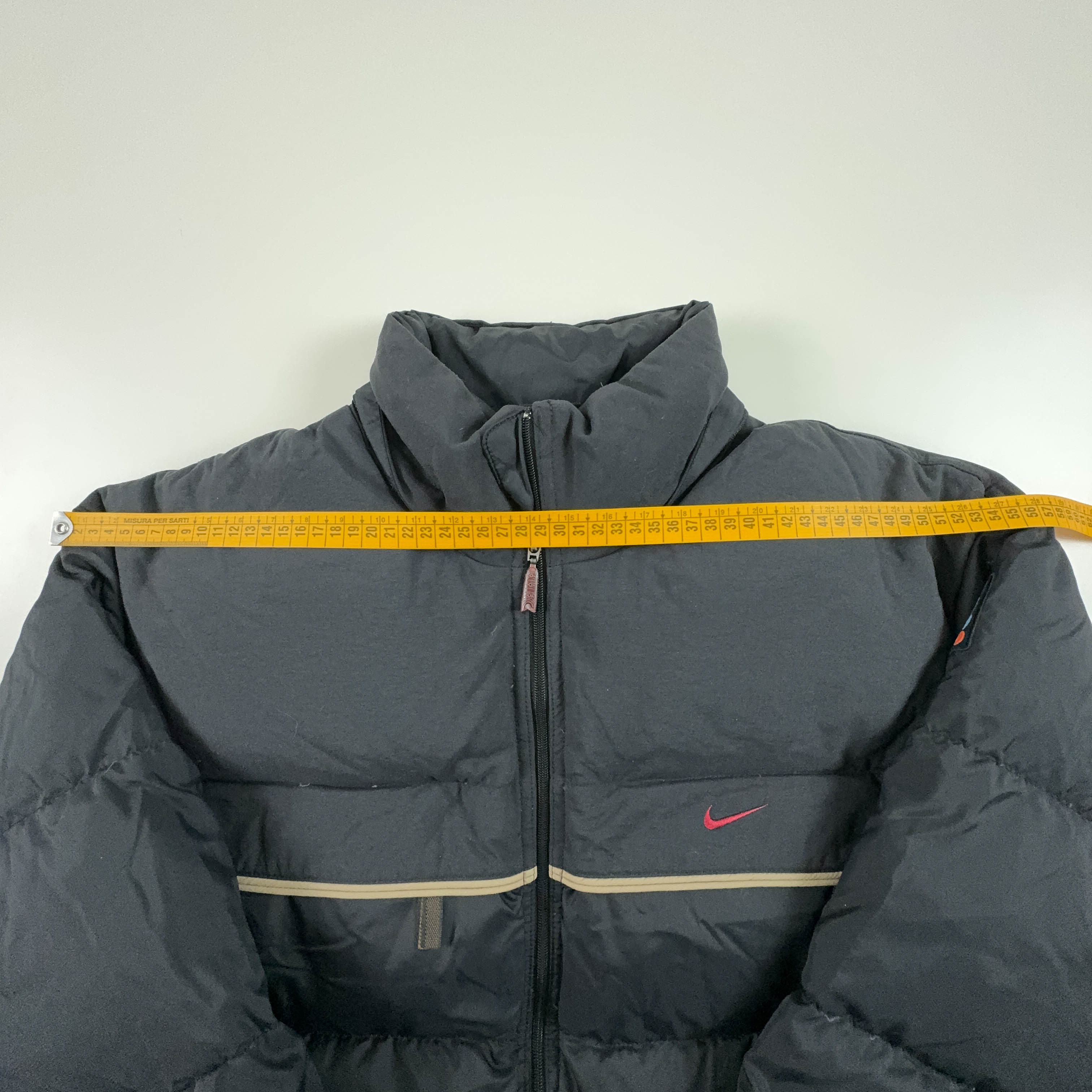 Piumino Nike Vintage nero 1999 con zip - Taglia 178 uomo