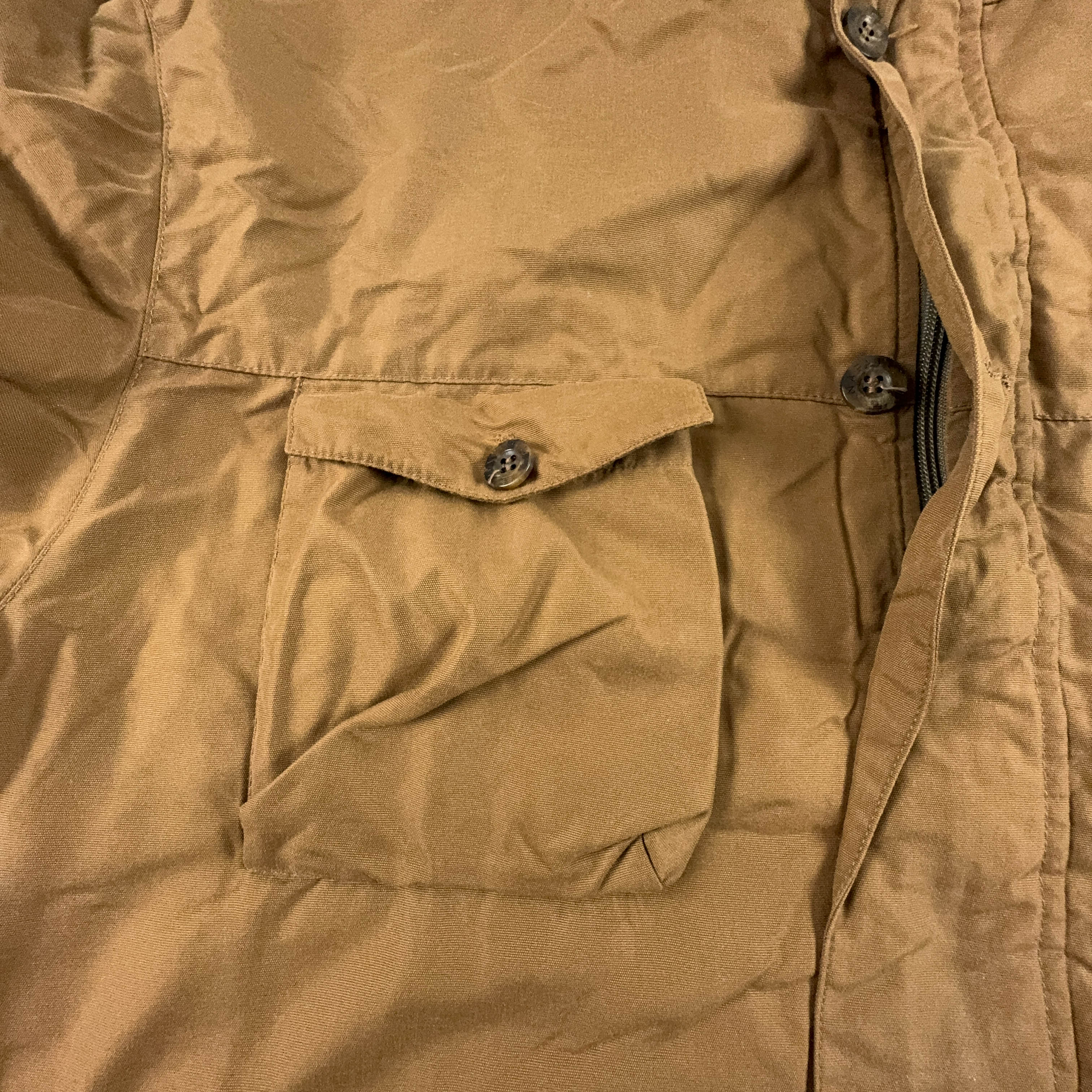 Giacca Napapijri Vintage lunga Parka marrone con tasche - Taglia XL uomo