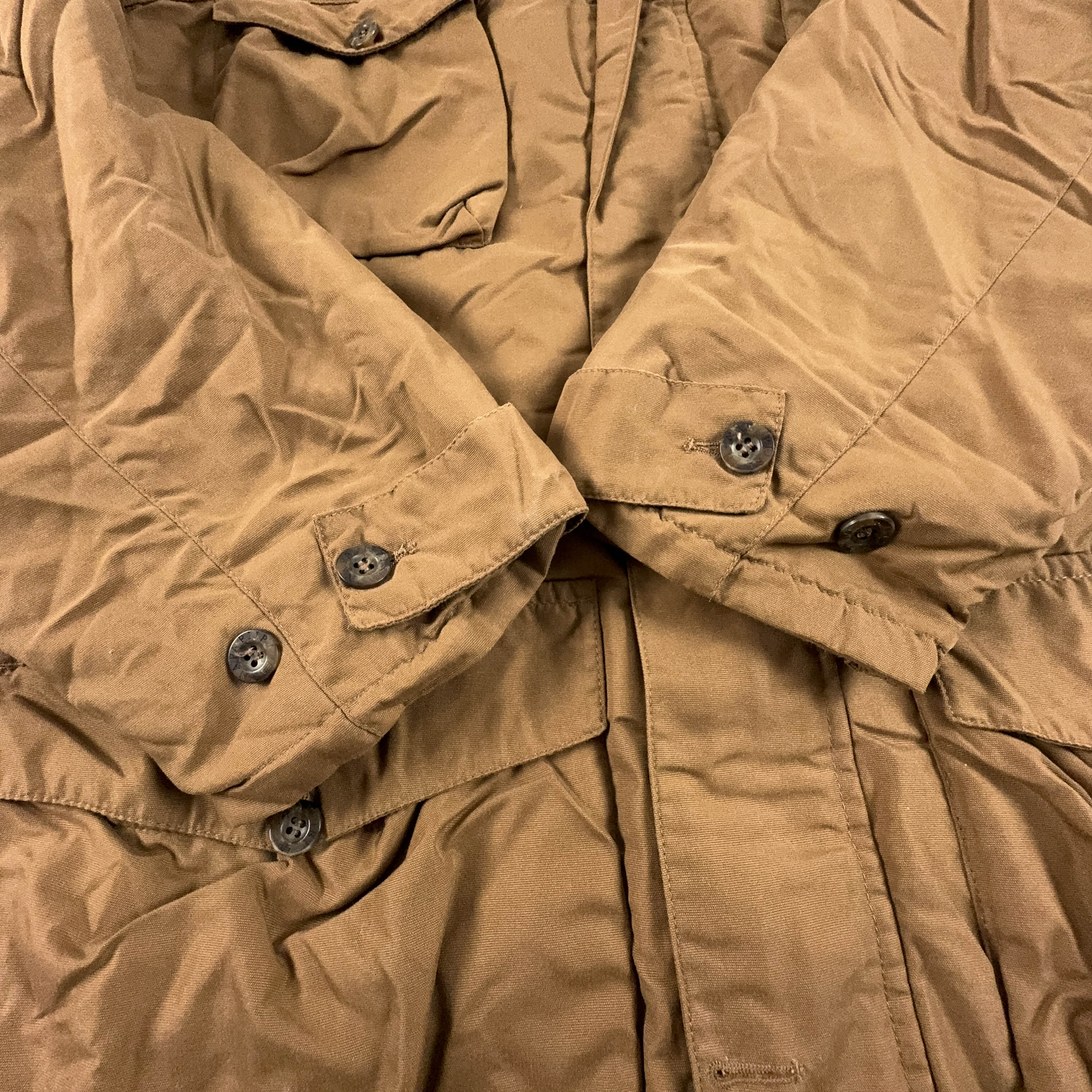 Giacca Napapijri Vintage lunga Parka marrone con tasche - Taglia XL uomo