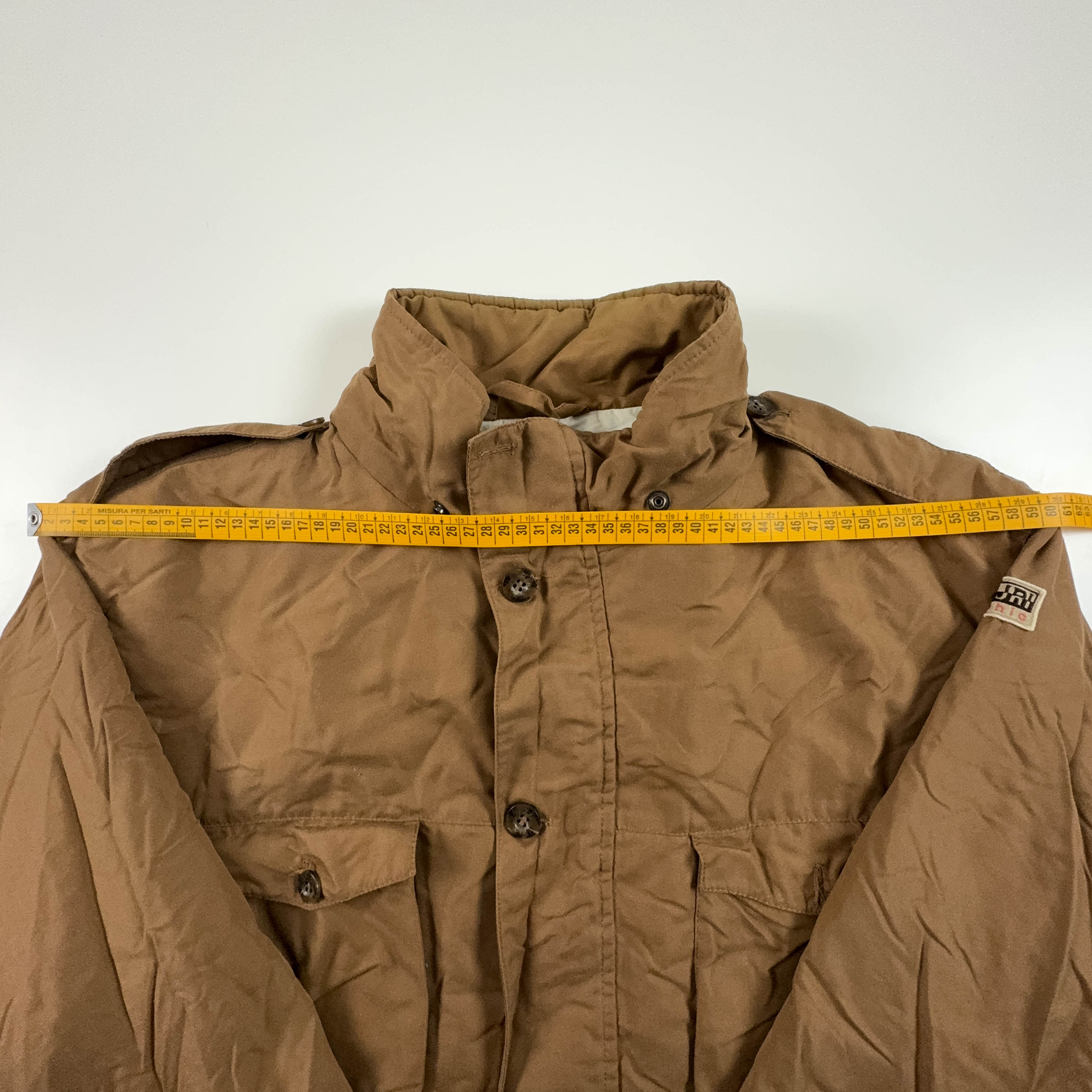 Giacca Napapijri Vintage lunga Parka marrone con tasche - Taglia XL uomo