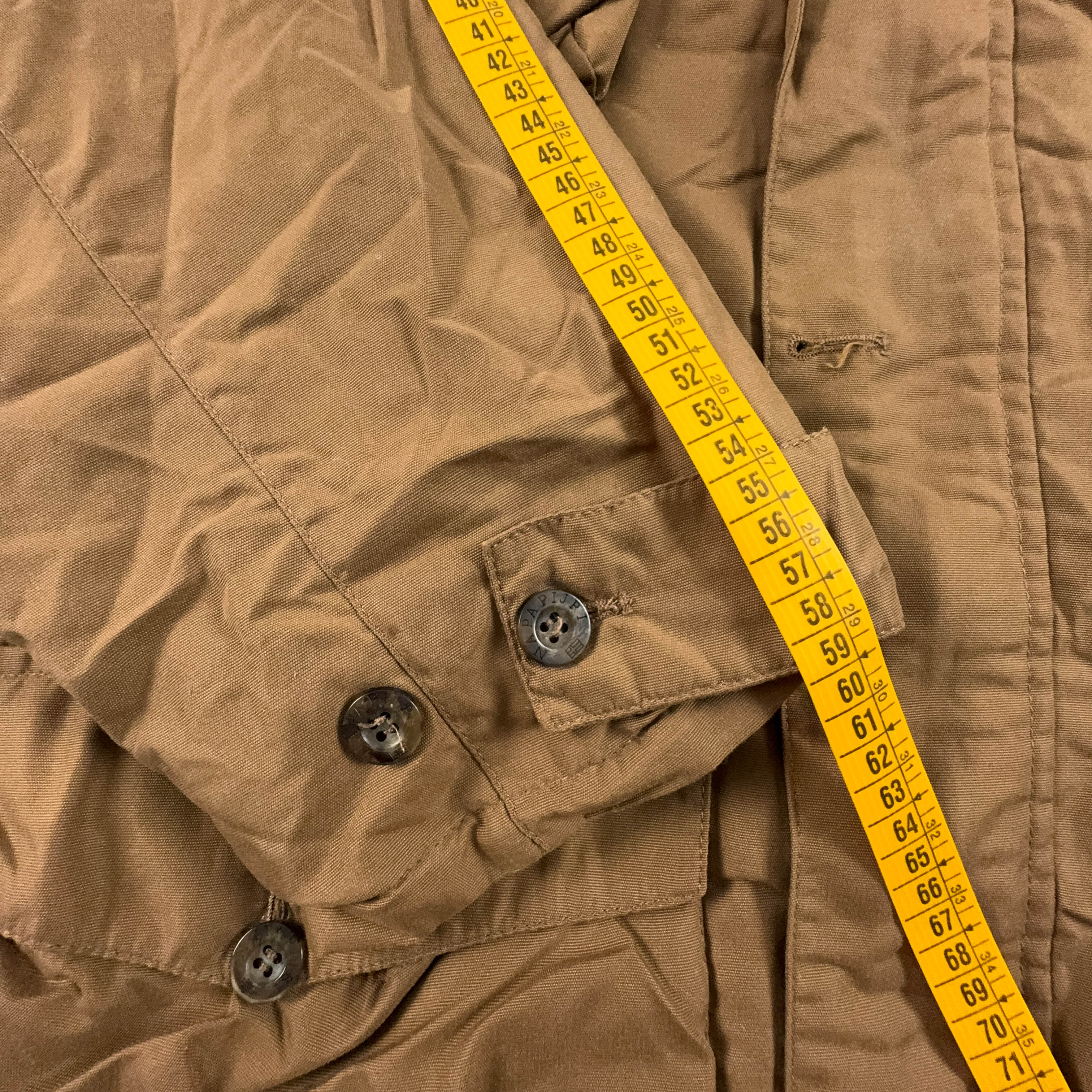 Giacca Napapijri Vintage lunga Parka marrone con tasche - Taglia XL uomo