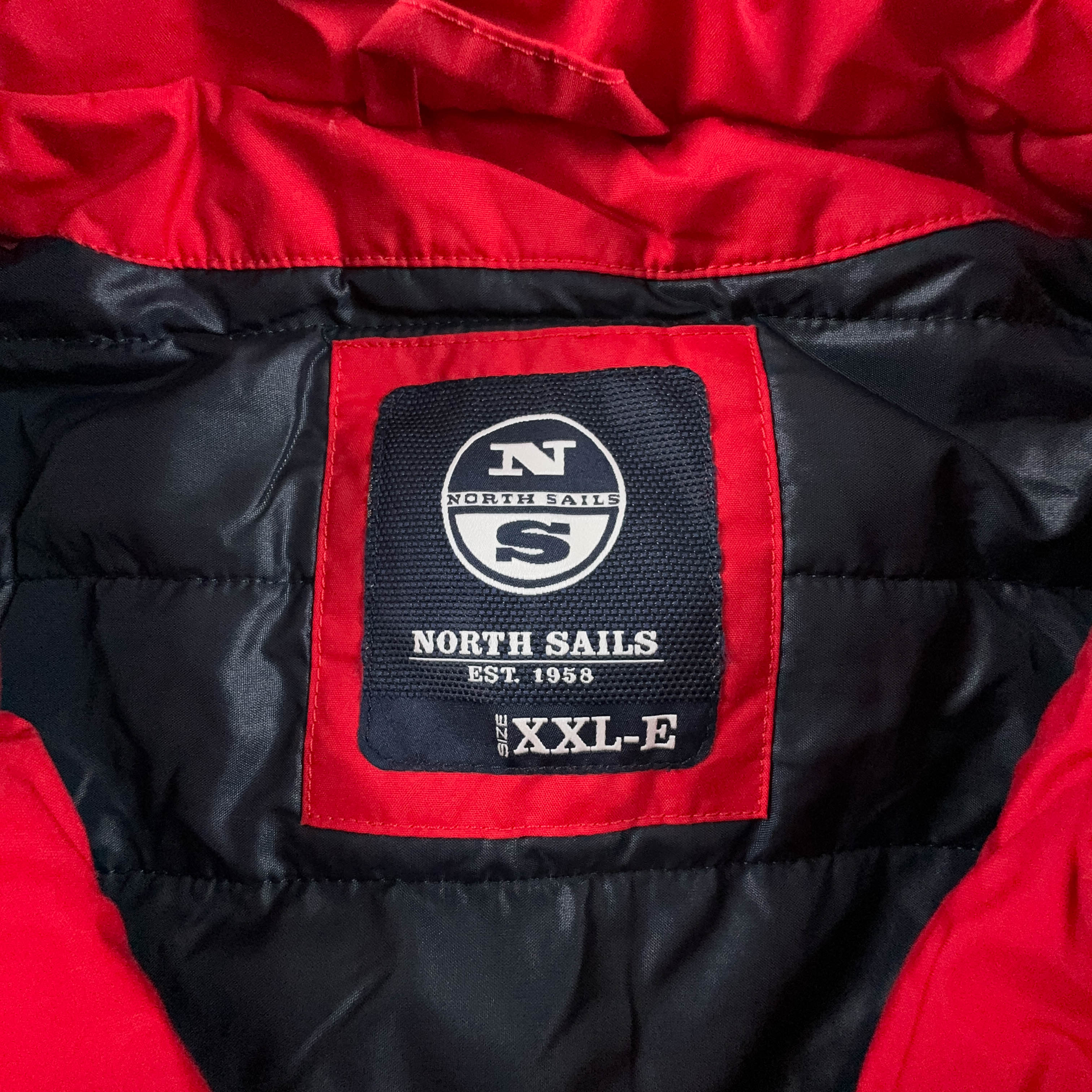 Giacca Bomber North Sails rosso con zip - Taglia XL/XXL uomo