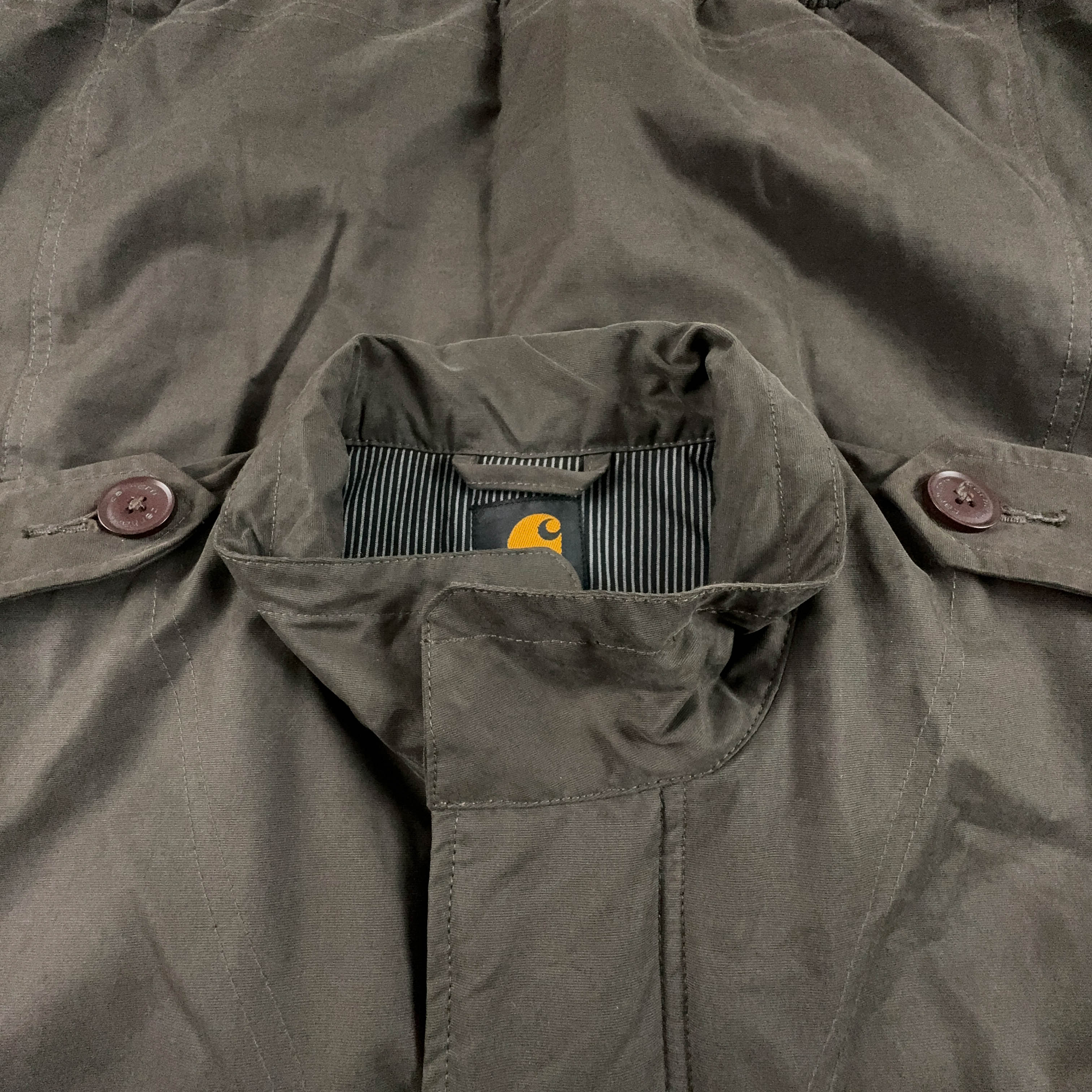 Giacca Carhartt Scooter Jacket marrone con zip e tasche - Taglia L uomo