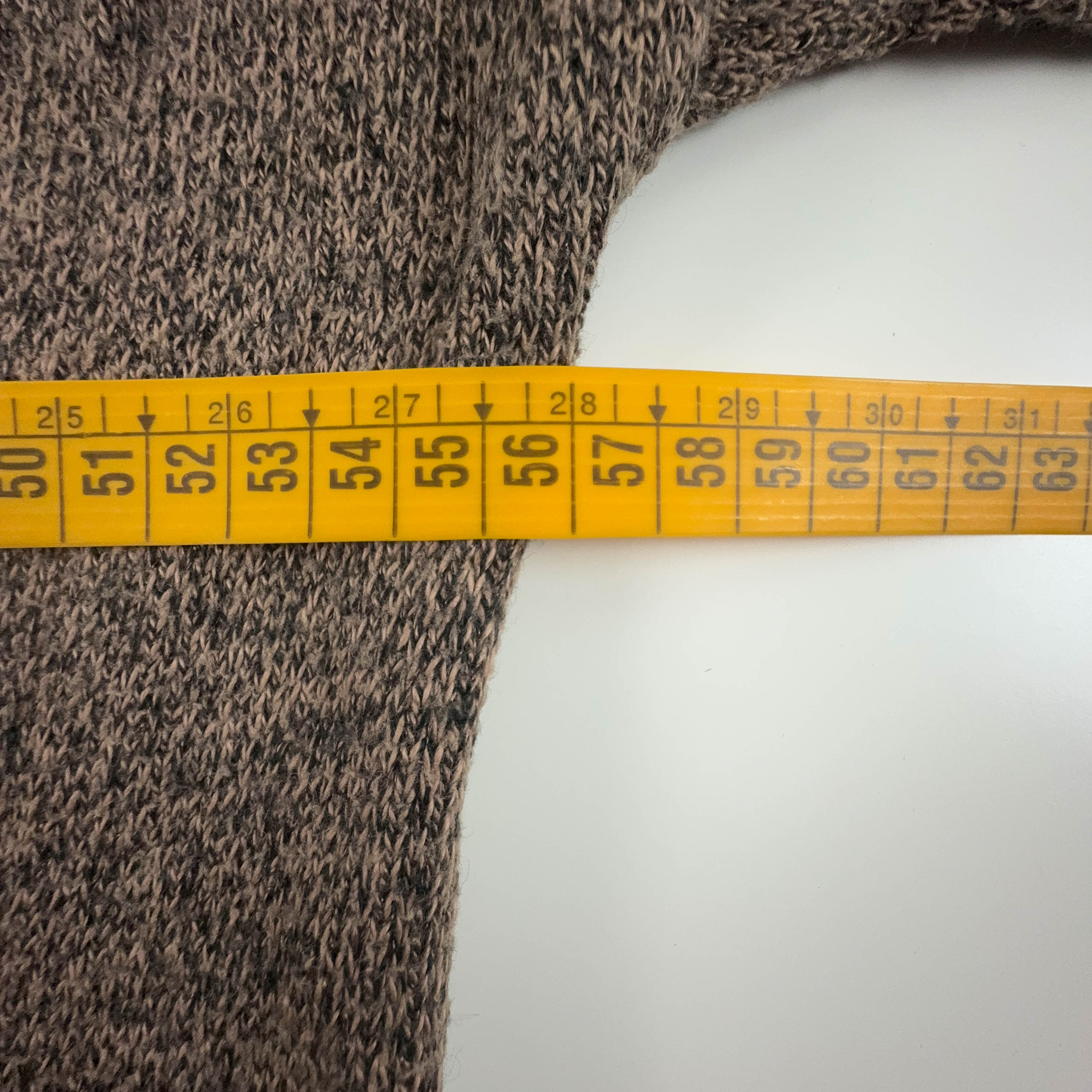 Cardigan Vintage marrone e nero fantasia ricamo anni 80 90 - Taglia 48 uomo