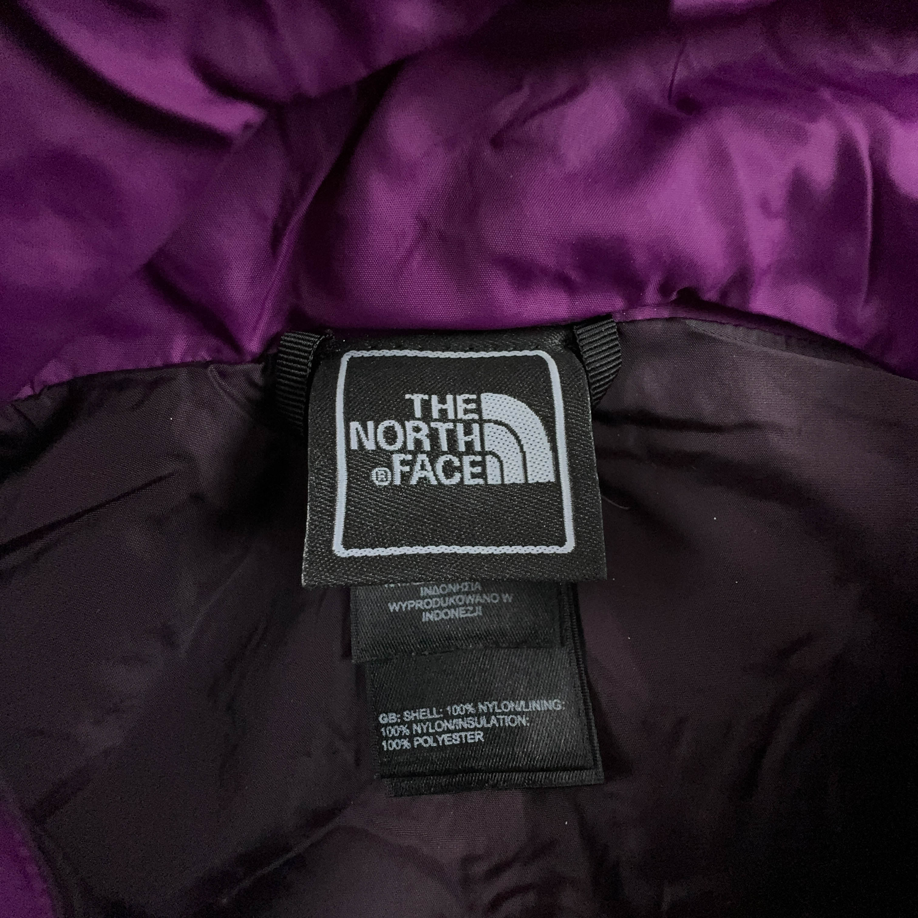 Giacca The North Face trapuntata viola con zip - Taglia M donna