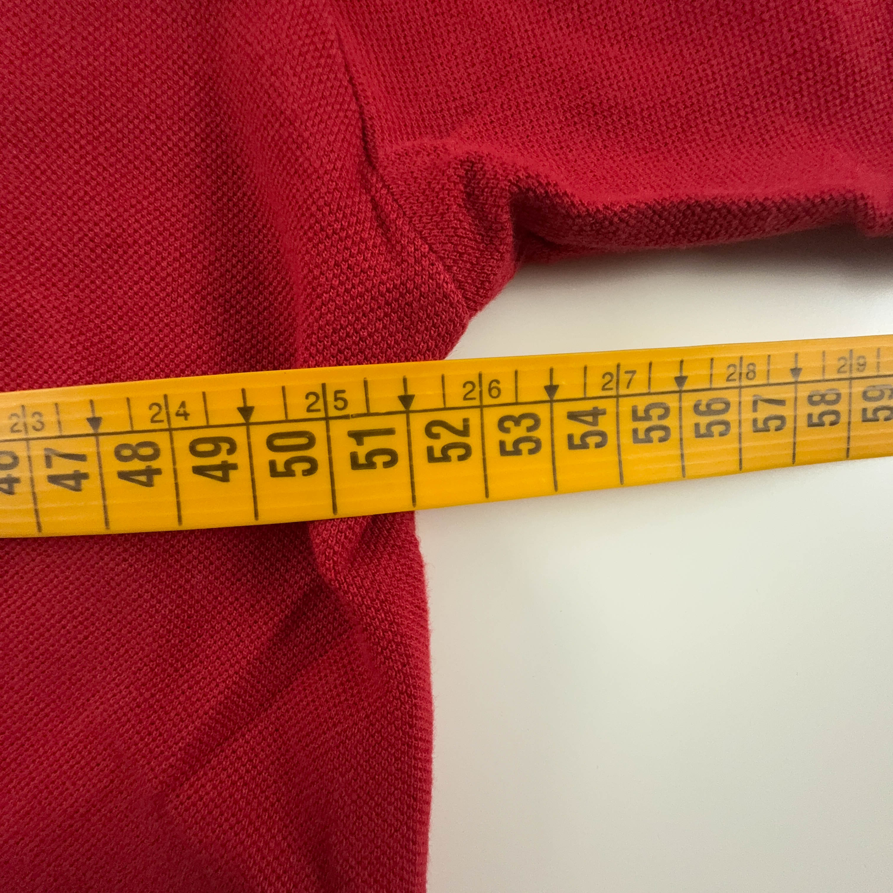 Fred Perry Polo Shirt Red with Blue Details - Size 42