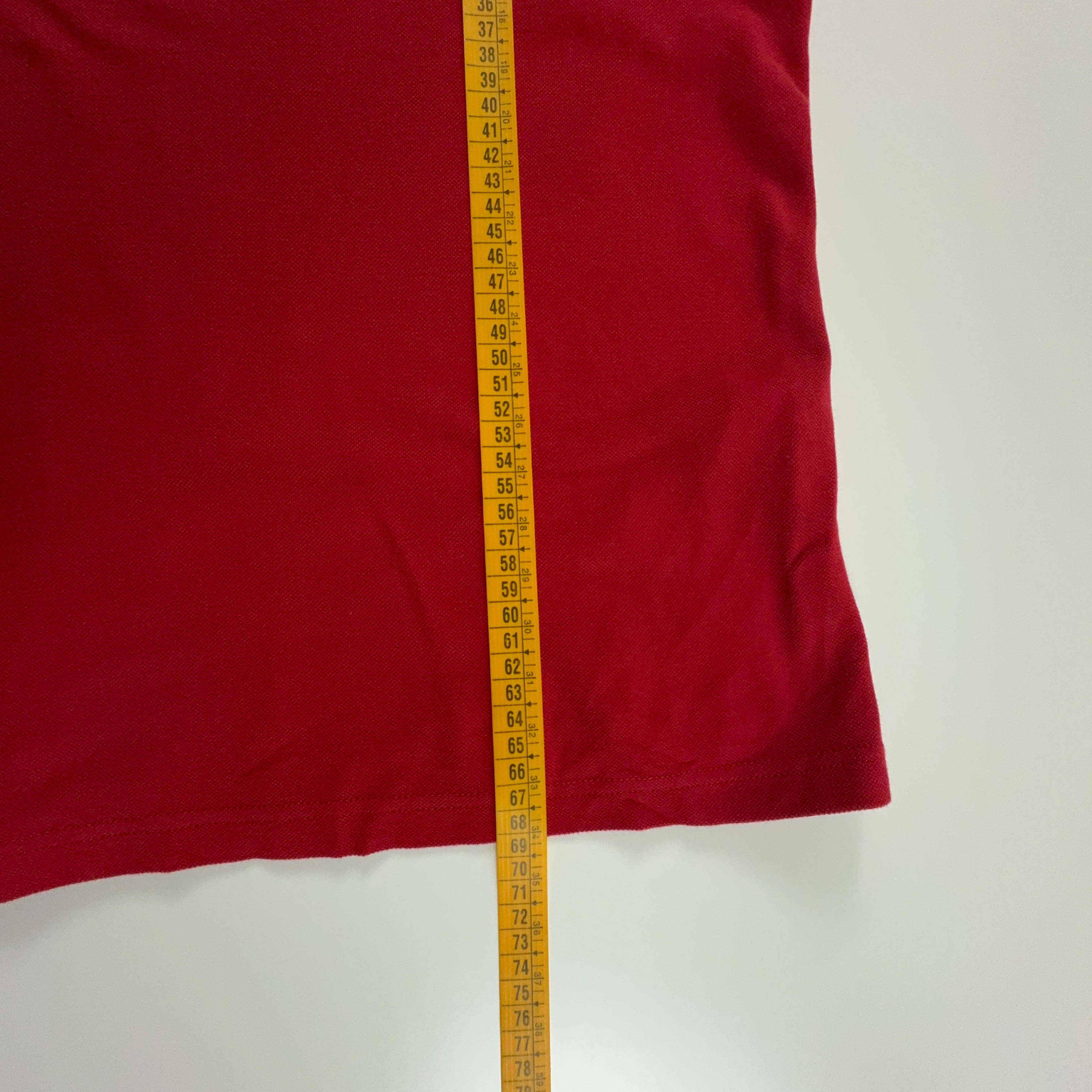 Fred Perry Polo Shirt Red with Blue Details - Size 42