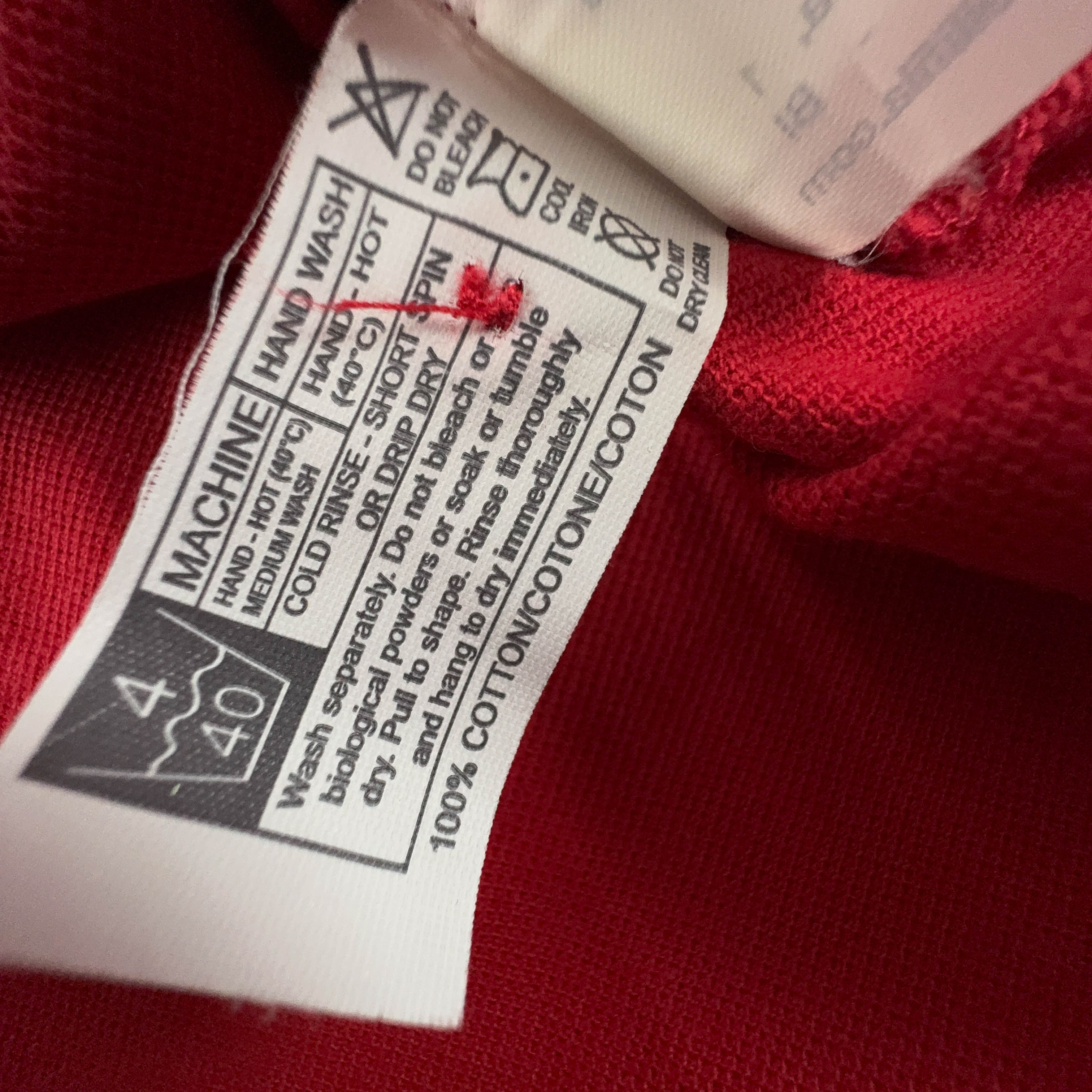 Fred Perry Polo Shirt Red with Blue Details - Size 42