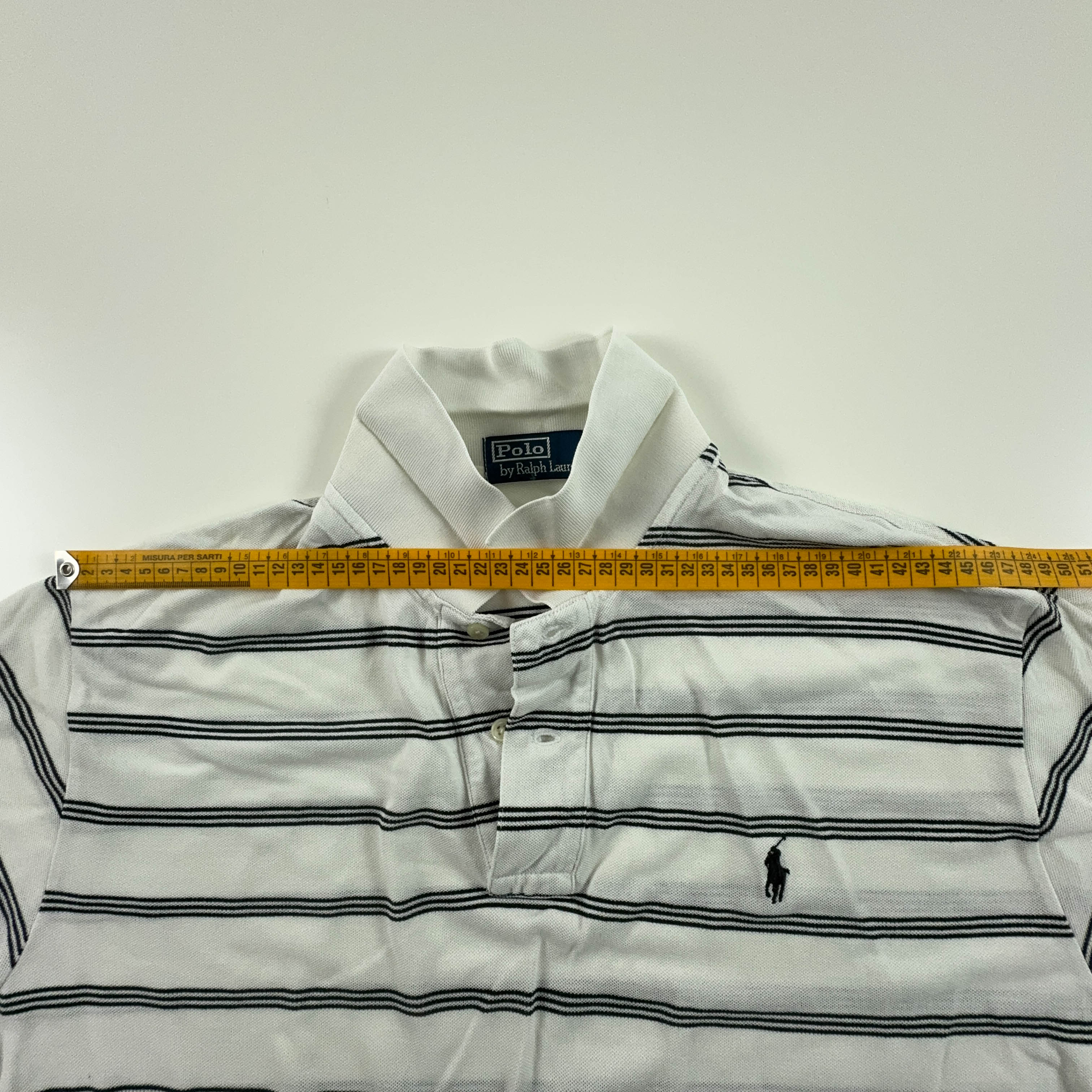 Polo Ralph Lauren White Black Stripes - Size L/XL Men
