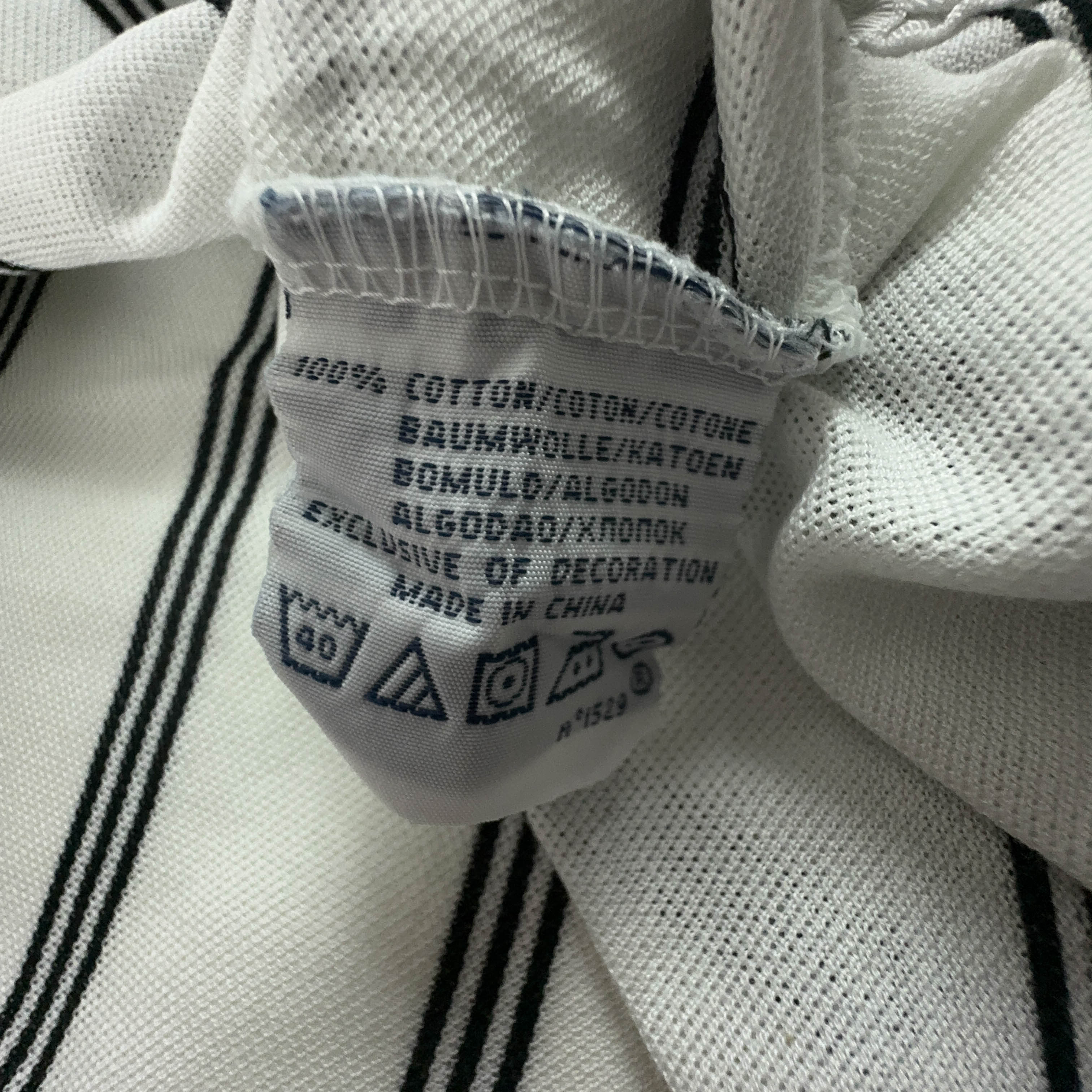 Polo Ralph Lauren White Black Stripes - Size L/XL Men