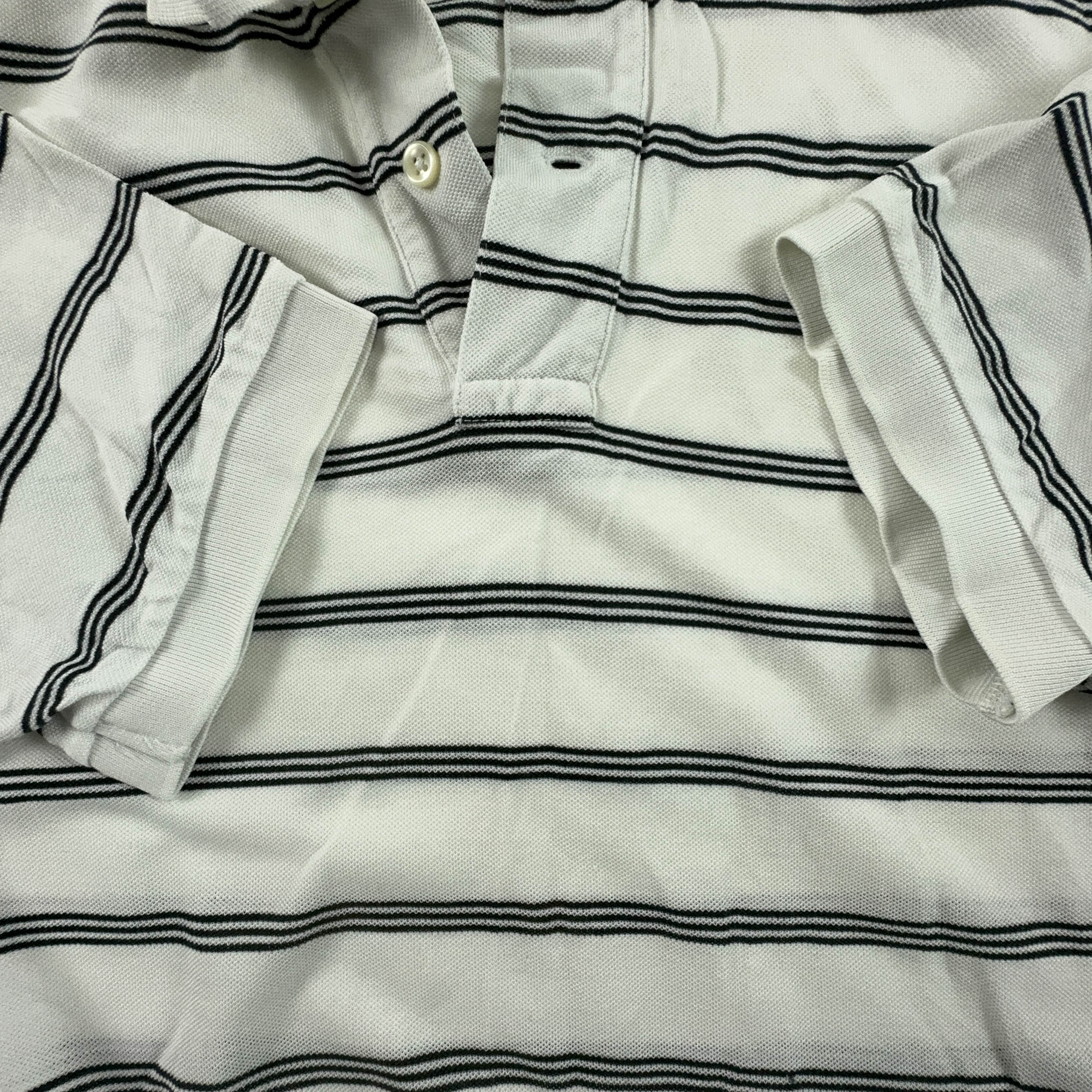 Polo Ralph Lauren White Black Stripes - Size L/XL Men
