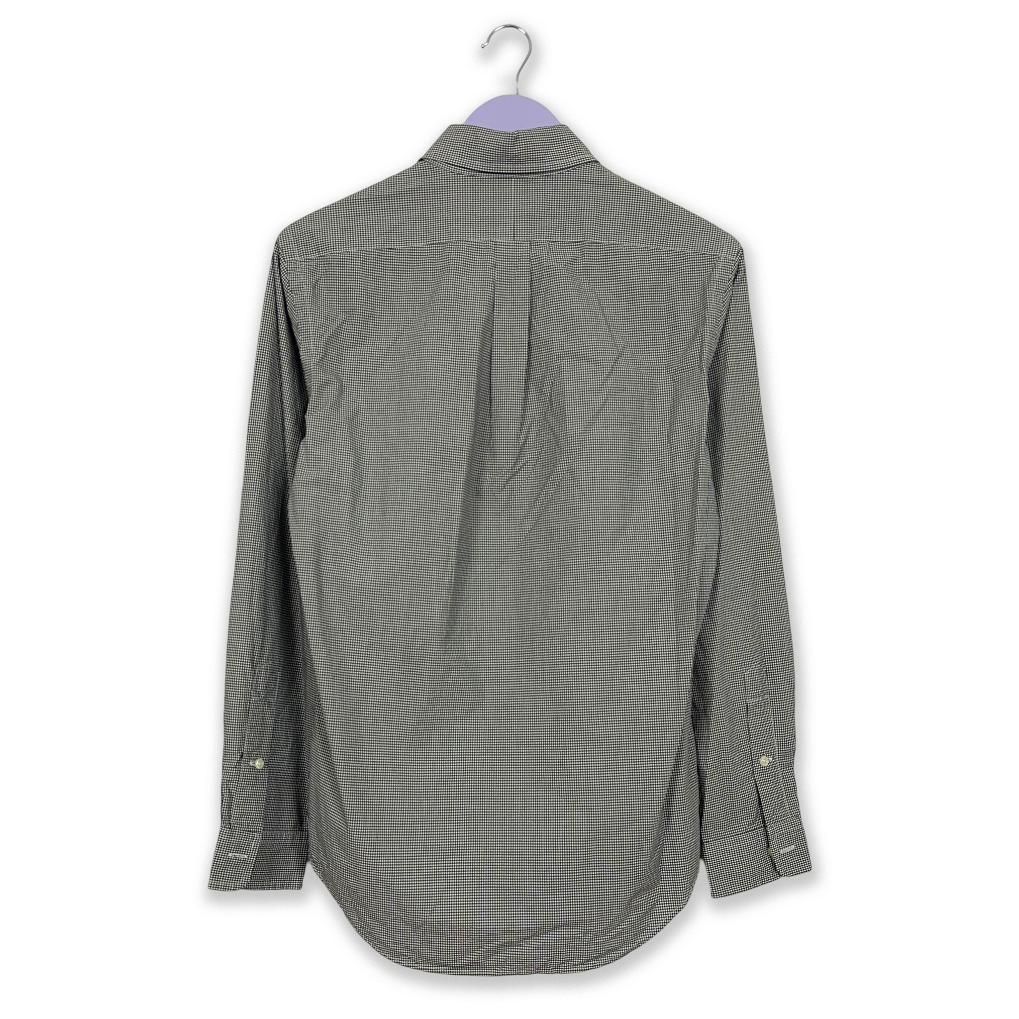 Camicia Ralph Lauren a quadri grigia e bianca slim fit - Taglia S uomo