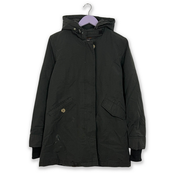 Giubbotto Woolrich nero con cappuccio 50% piuma - Taglia S uomo