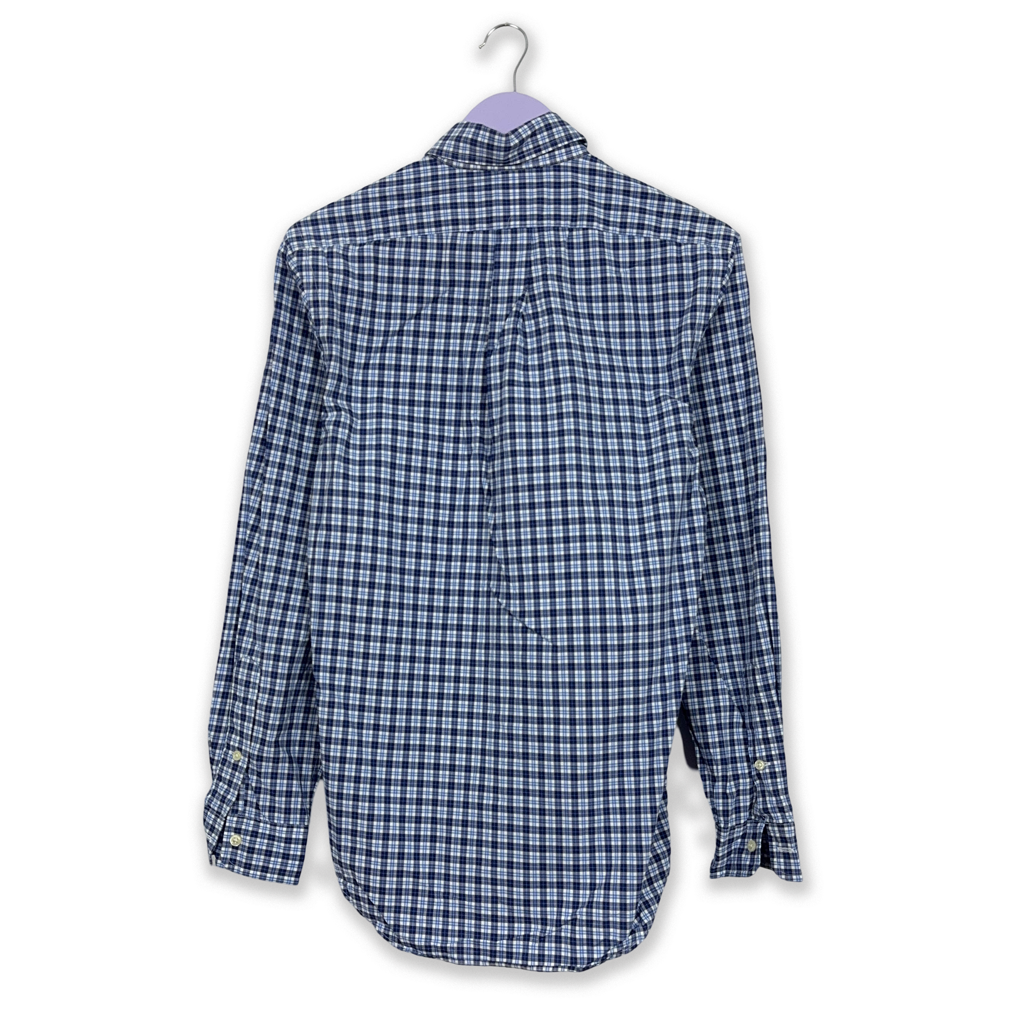 Camicia Ralph Lauren a quadri azzurra e blu slim fit - Taglia S uomo