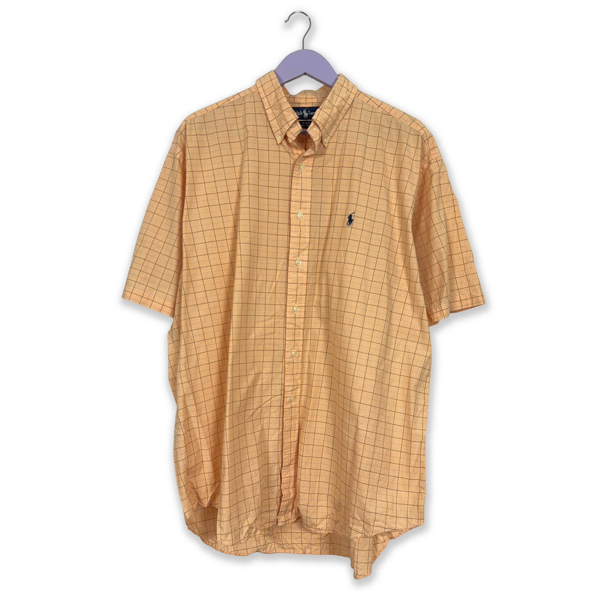 Camicia Ralph Lauren a quadri arancione blake - Taglia XL uomo