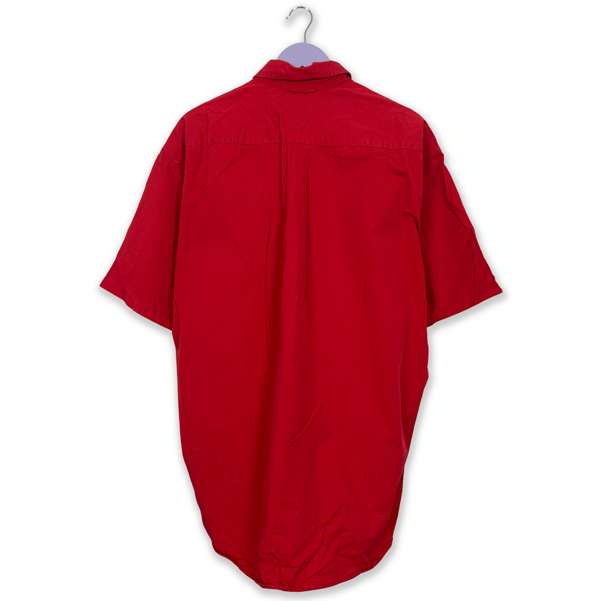 Camicia Tommy Hilfiger rossa tinta unita - Taglia XL/XXL uomo