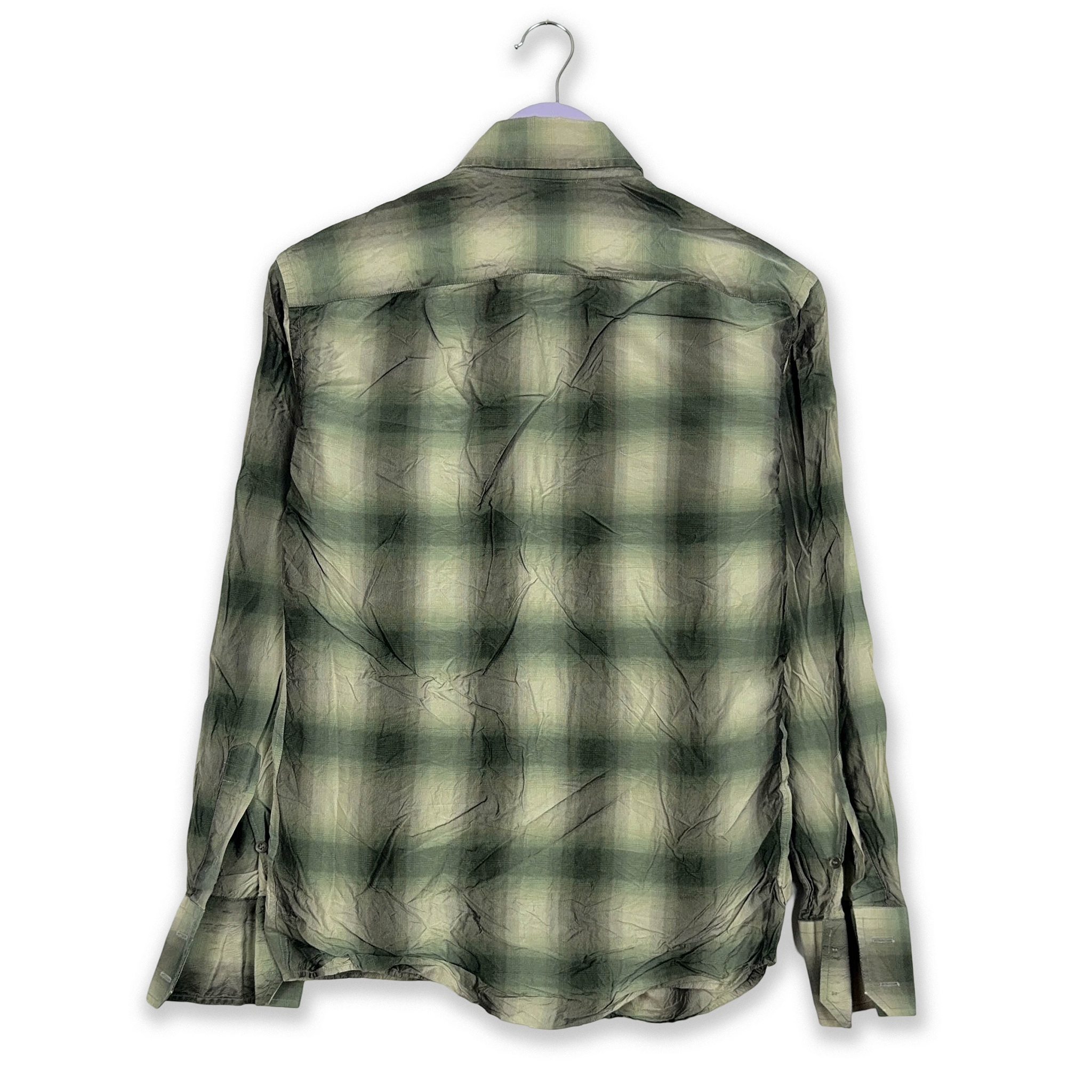 Camicia Gucci a quadri grigia e beige - Taglia 38 15 uomo