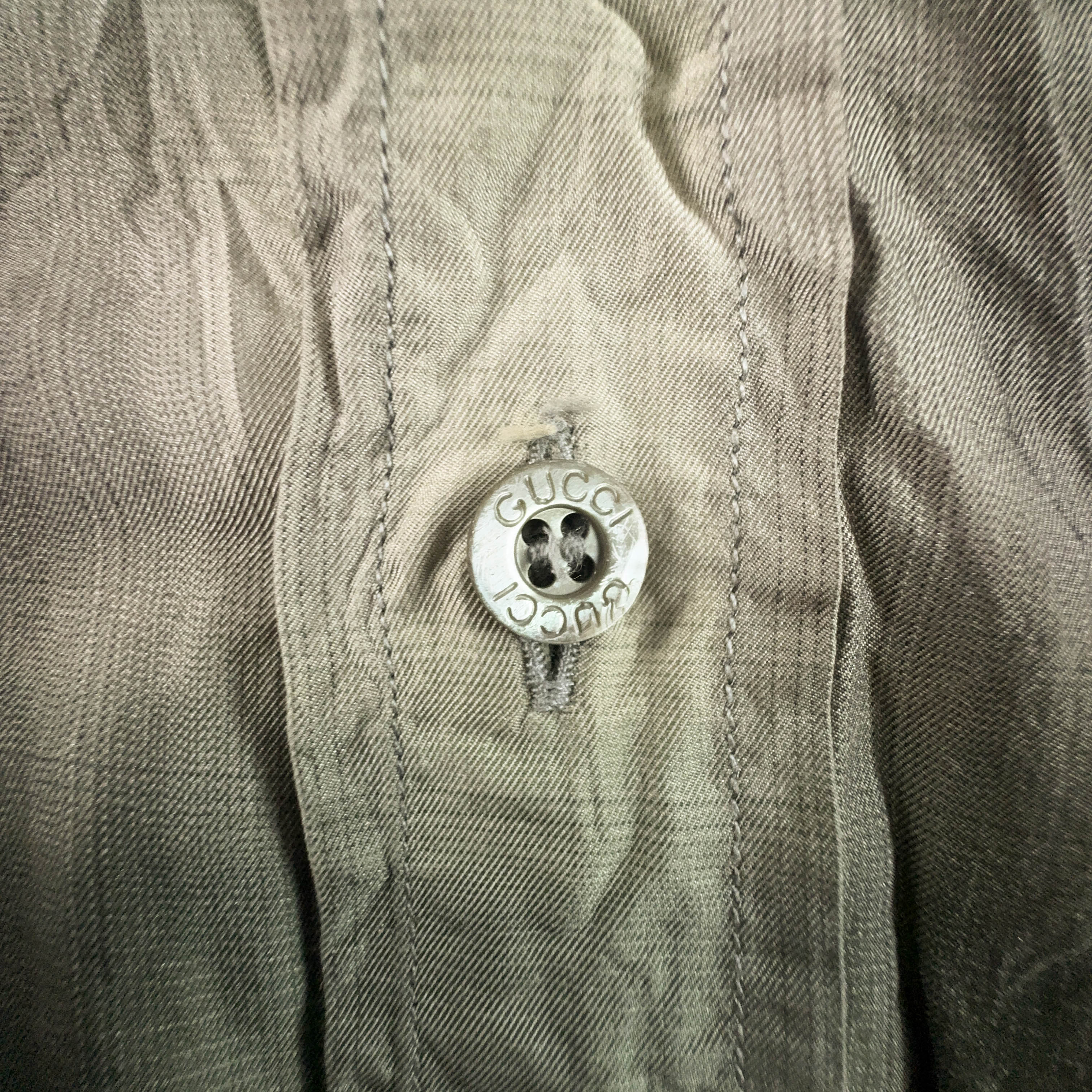 Camicia Gucci a quadri grigia e beige - Taglia 38 15 uomo