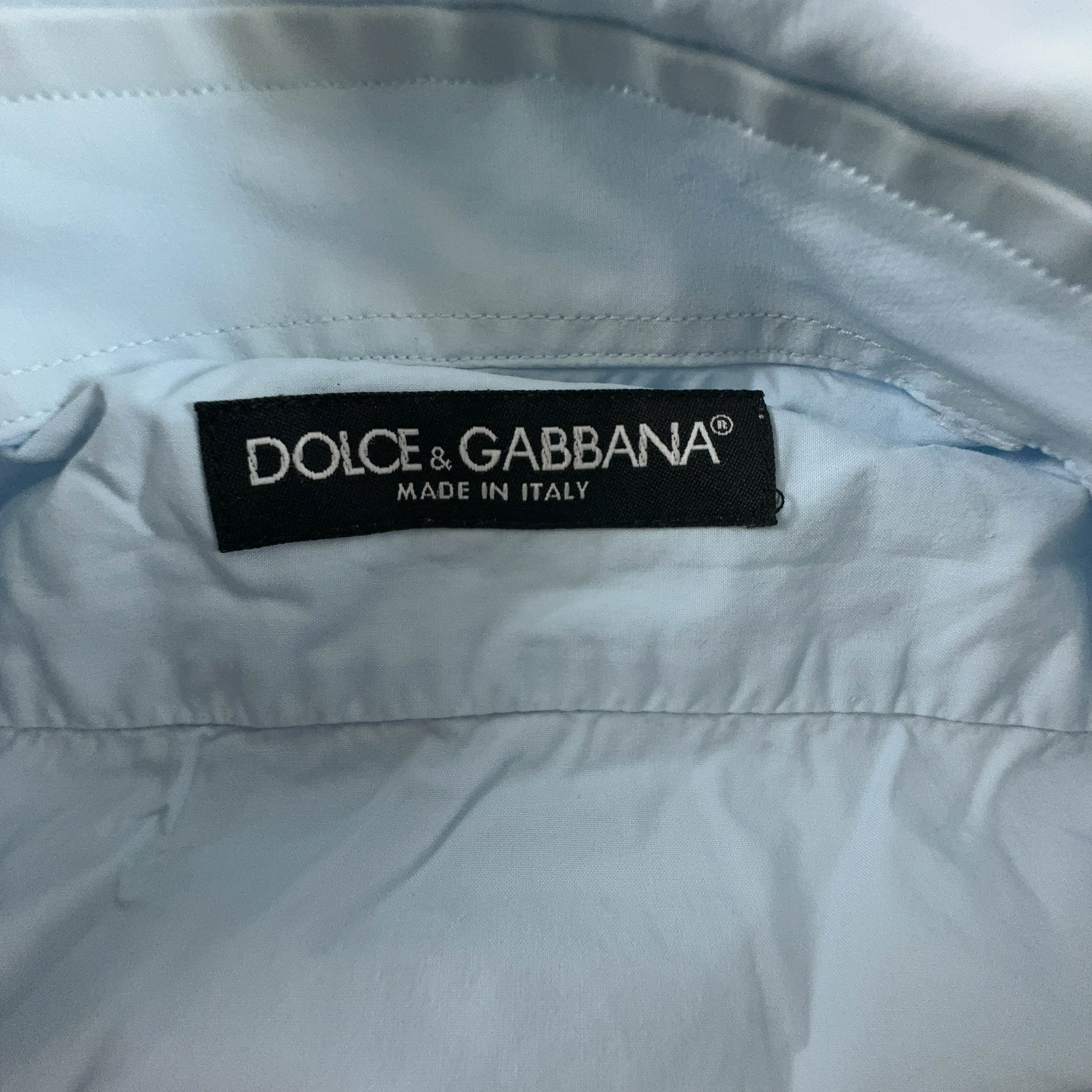 Camicia D&G azzurra tinta unita - Taglia L/XL uomo