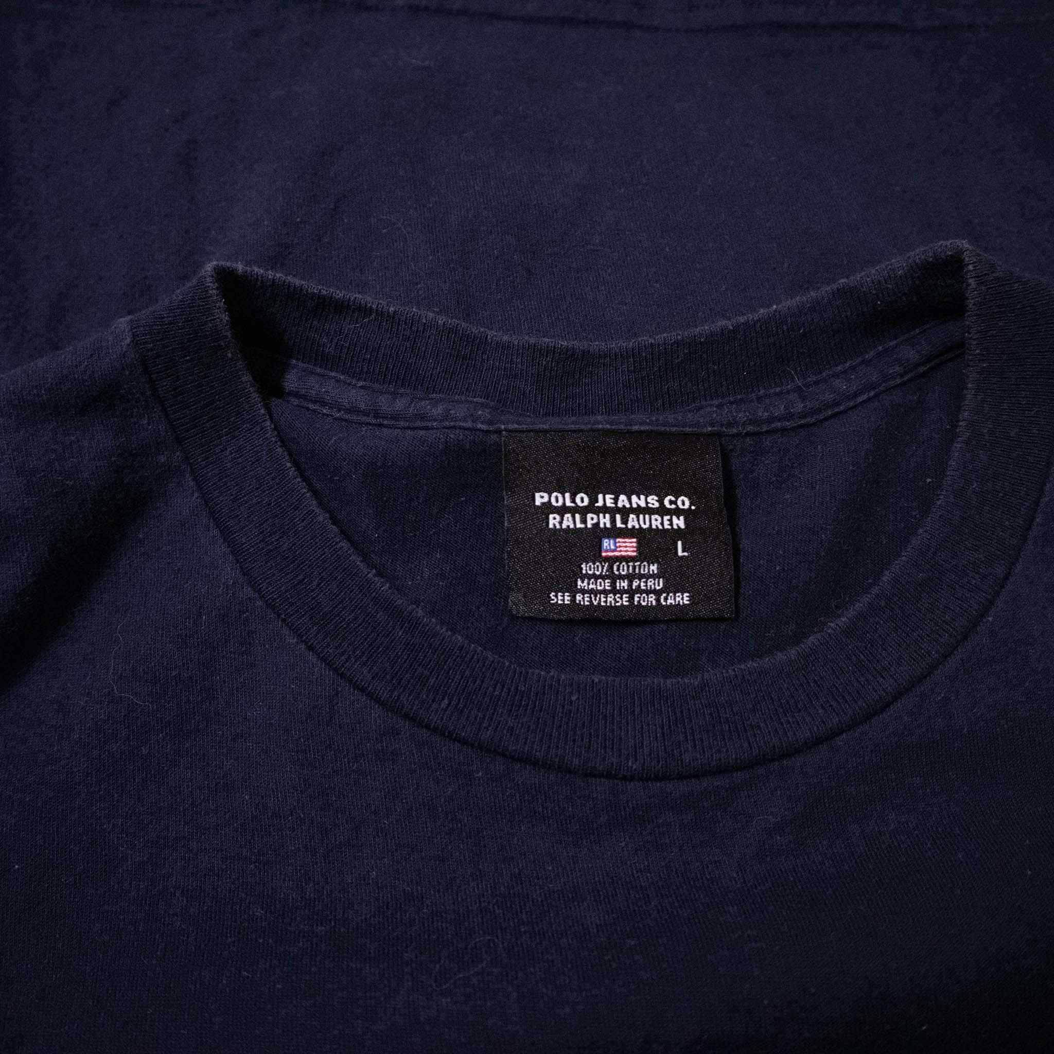 T shirt Ralph Lauren blu scura con stampa - Taglia L uomo