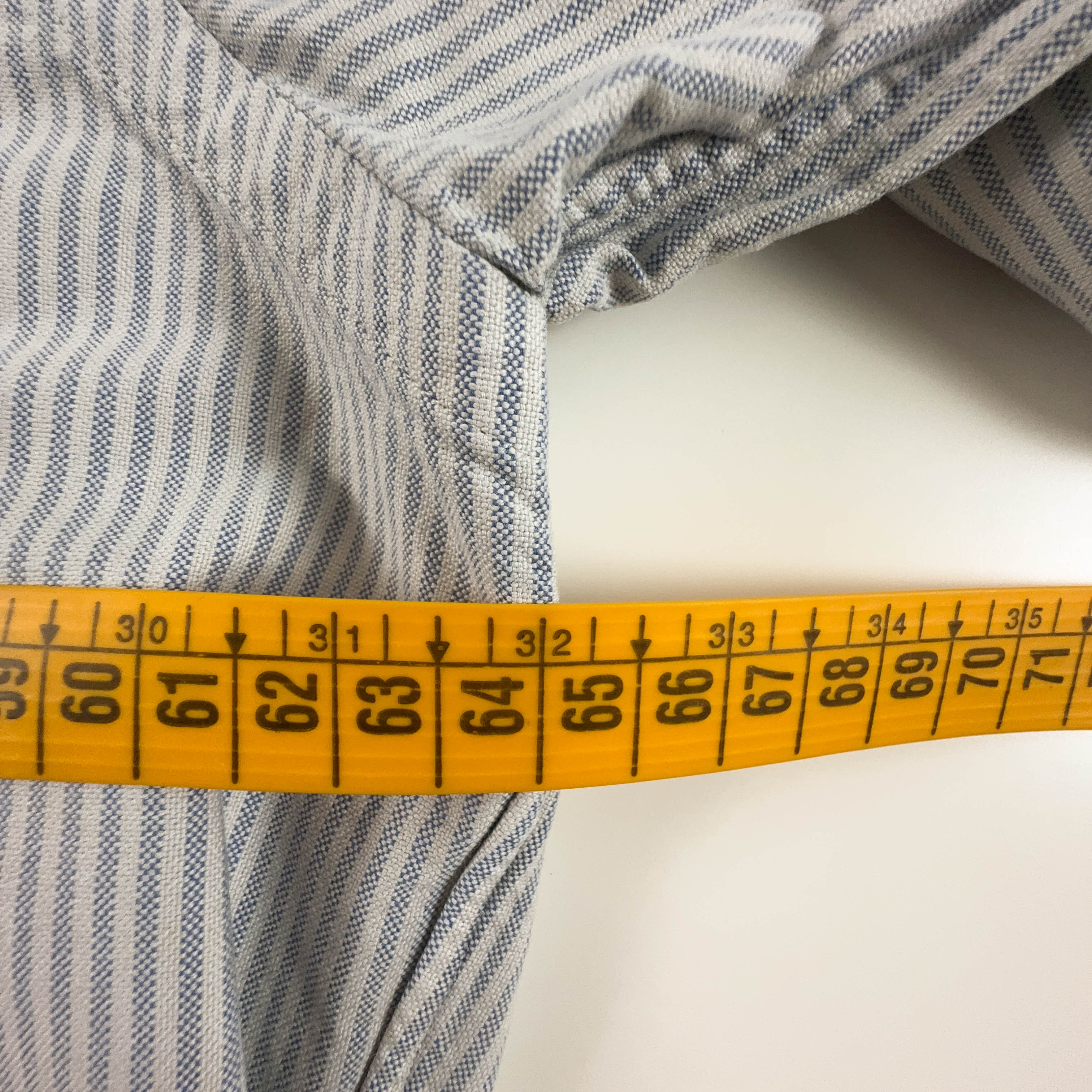 Camicia Ralph Lauren a righe azzurra e bianca yarmouth - Taglia 16 34 uomo