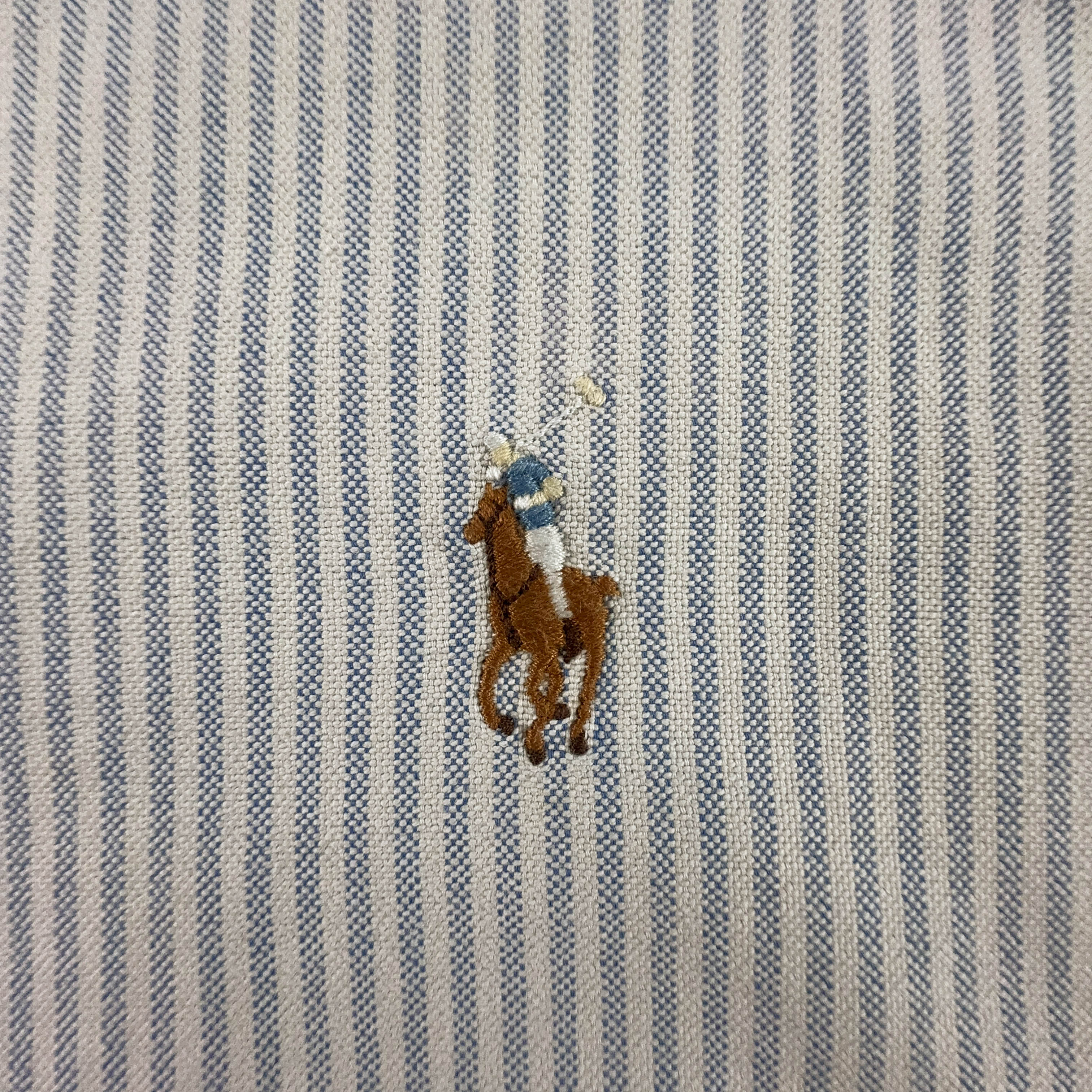 Camicia Ralph Lauren a righe azzurra e bianca yarmouth - Taglia 16 34 uomo