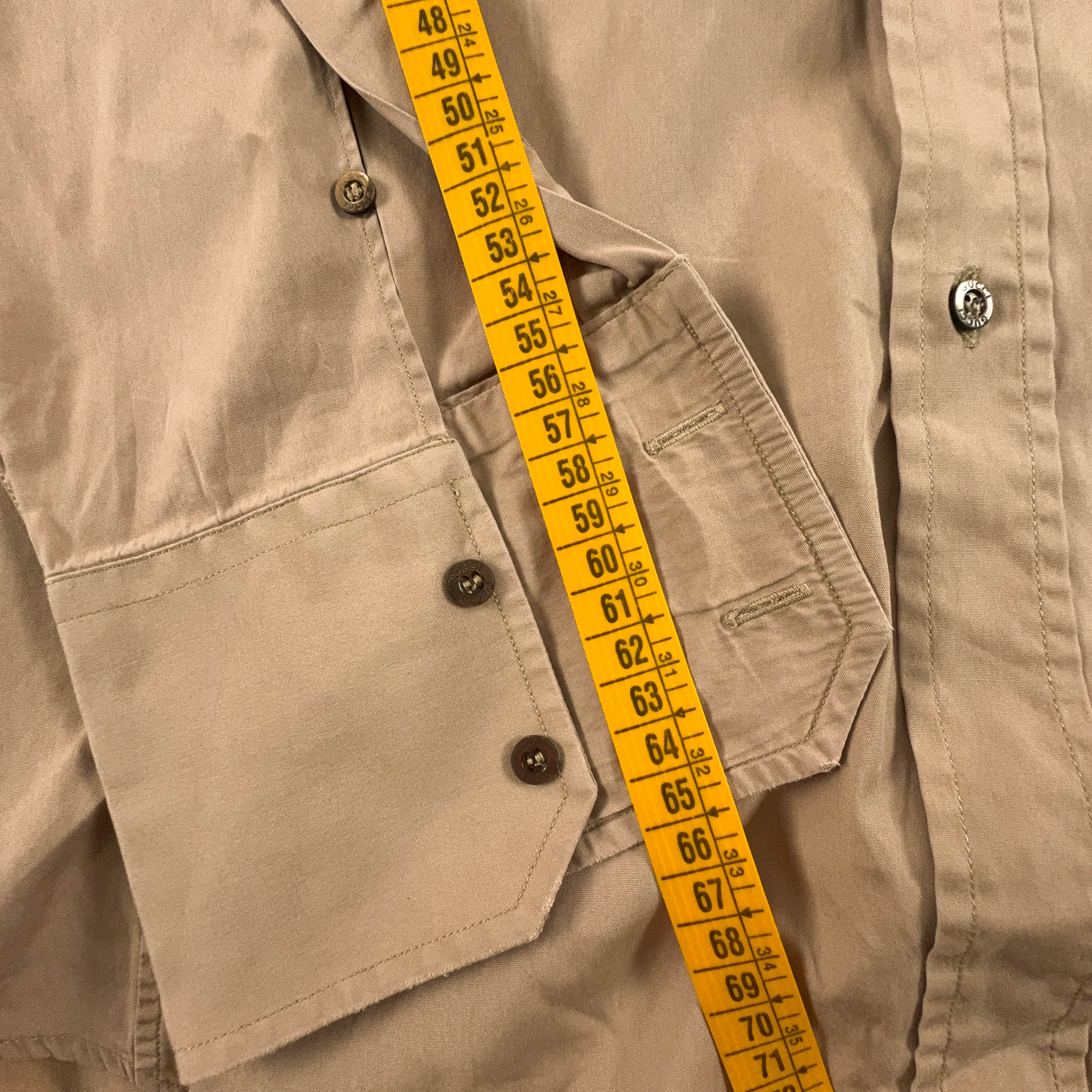 Camicia Gucci marrone chiaro tinta unita - Taglia 43 17 uomo