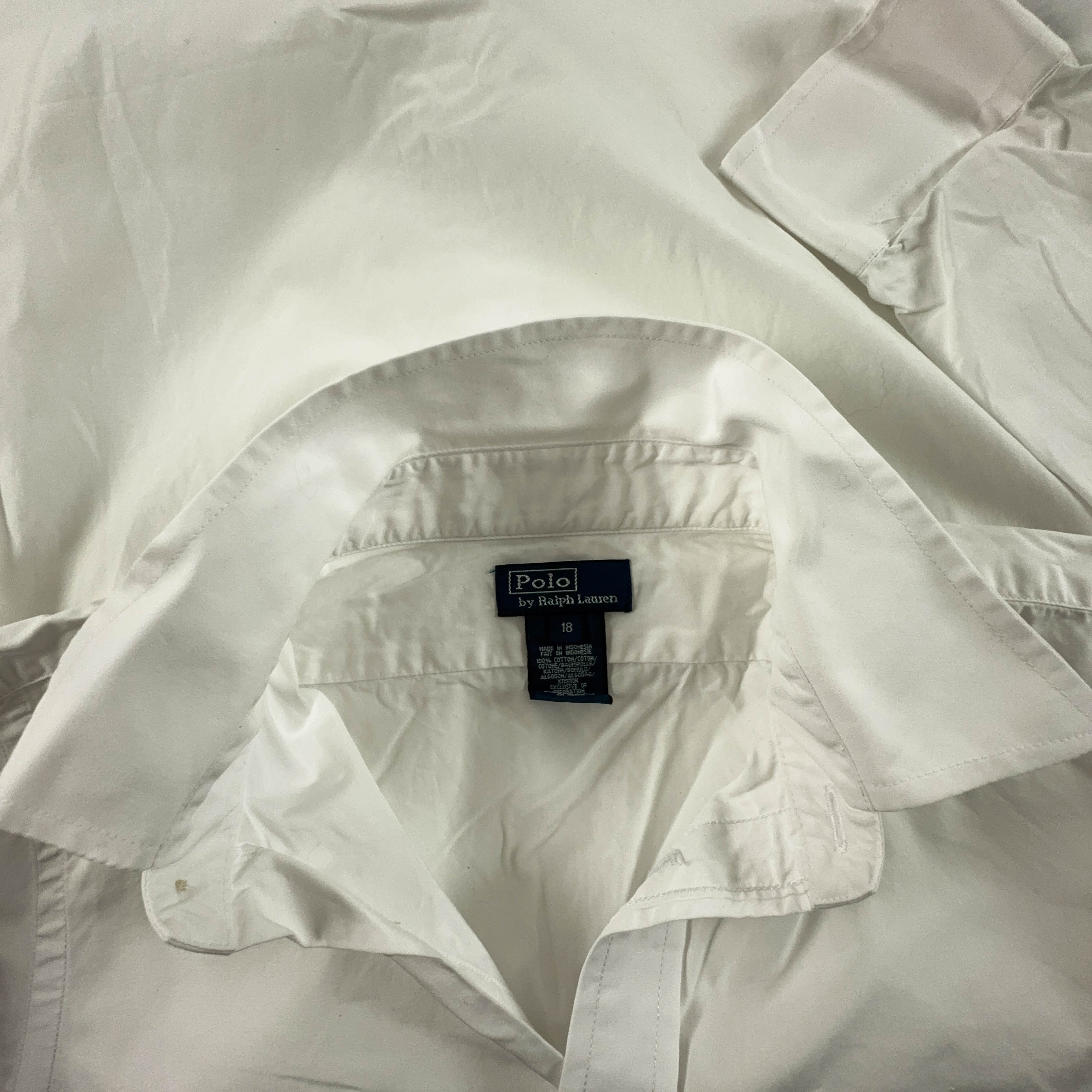 Camicia Ralph Lauren bianca tinta unita - Taglia 18 anni uomo