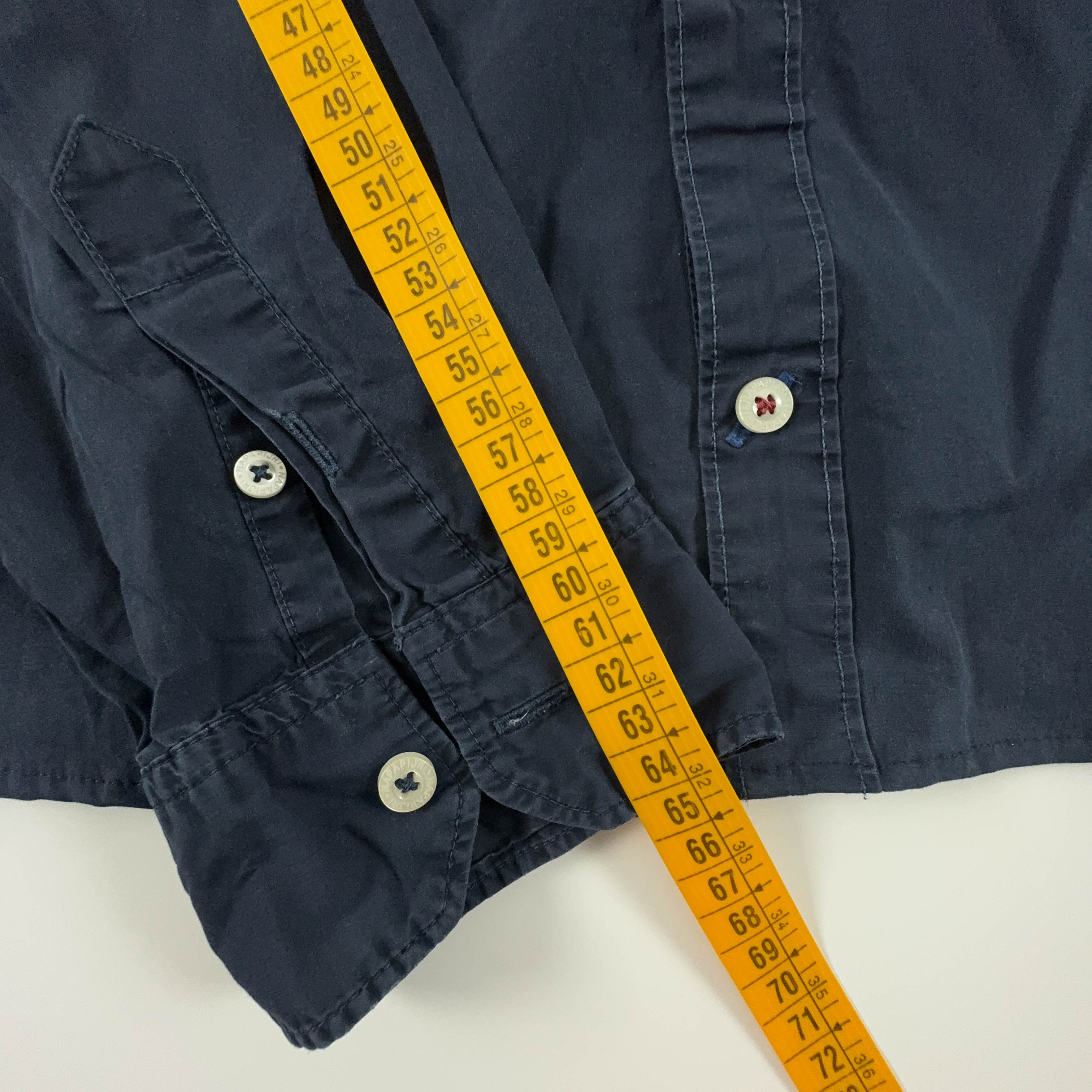 Camicia Napapijri blu scuro tinta unita slim fit - Taglia M/L uomo