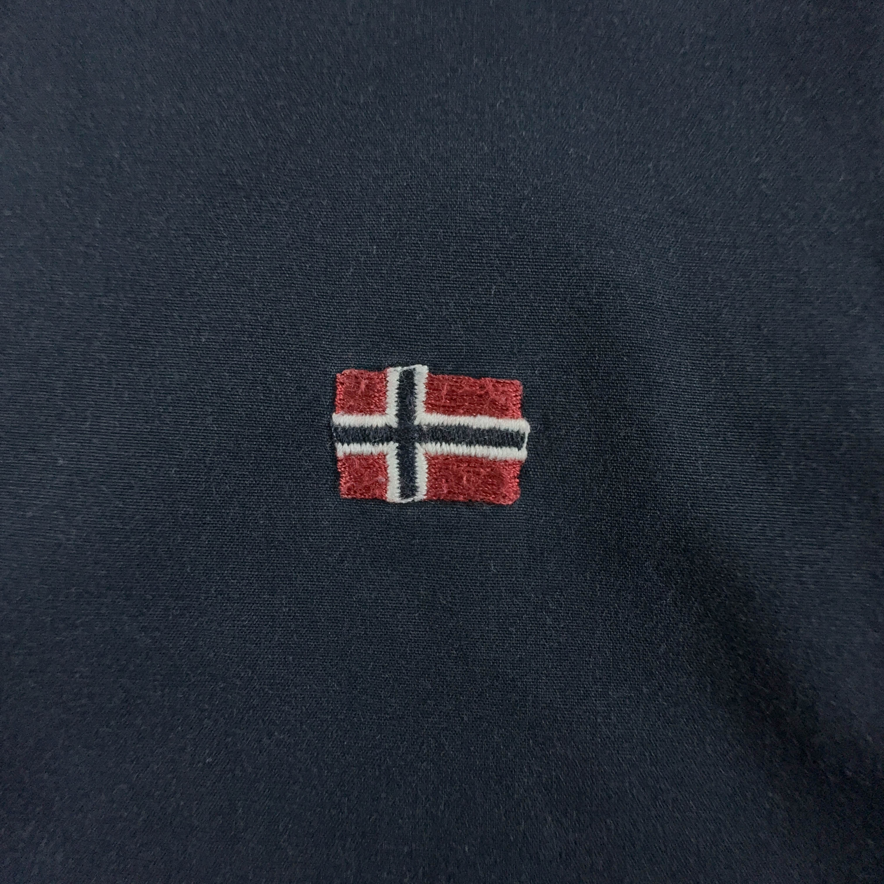 Camicia Napapijri blu scuro tinta unita slim fit - Taglia M/L uomo