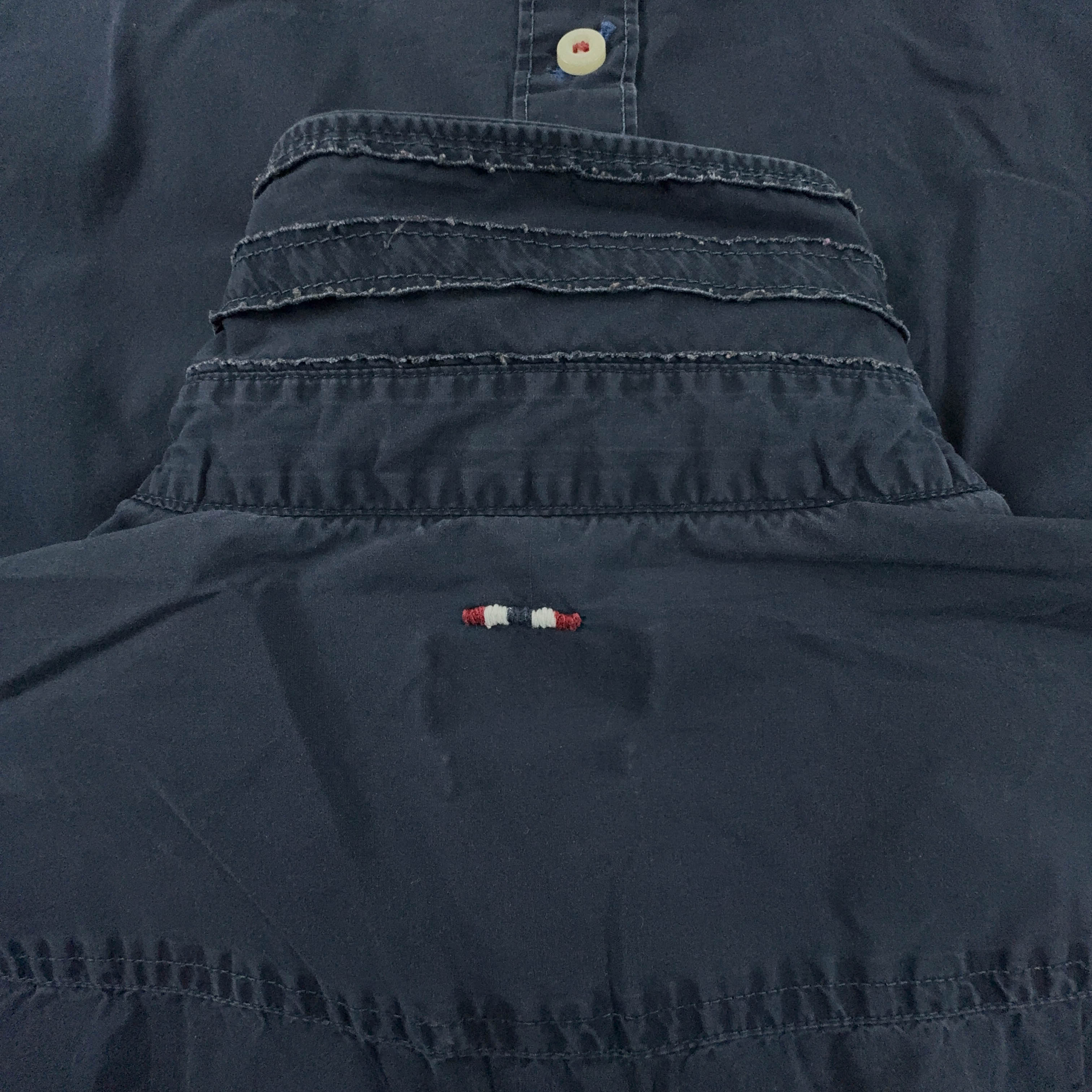 Camicia Napapijri blu scuro tinta unita slim fit - Taglia M/L uomo