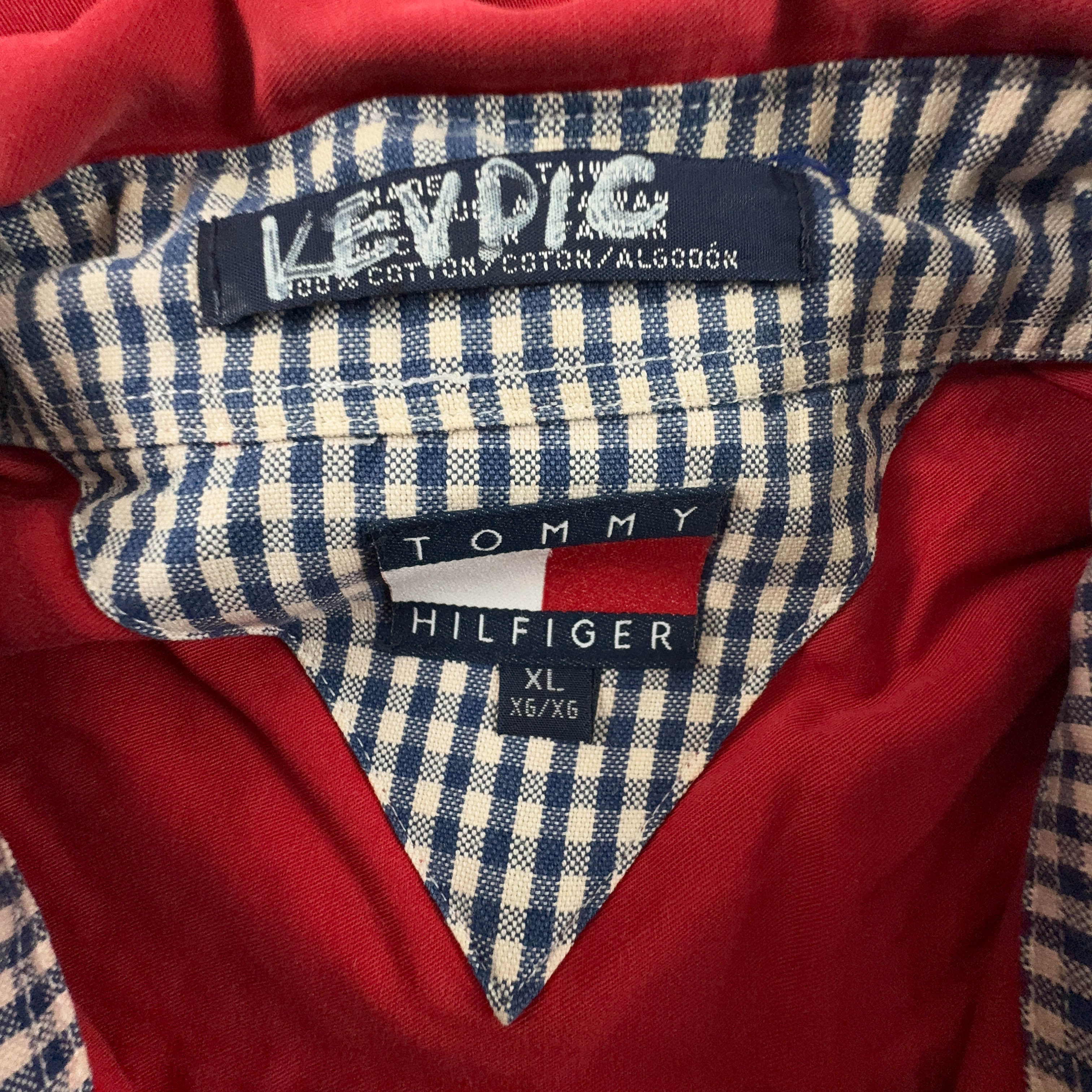 Camicia Tommy Hilfiger rossa tinta unita - Taglia XL/XXL uomo