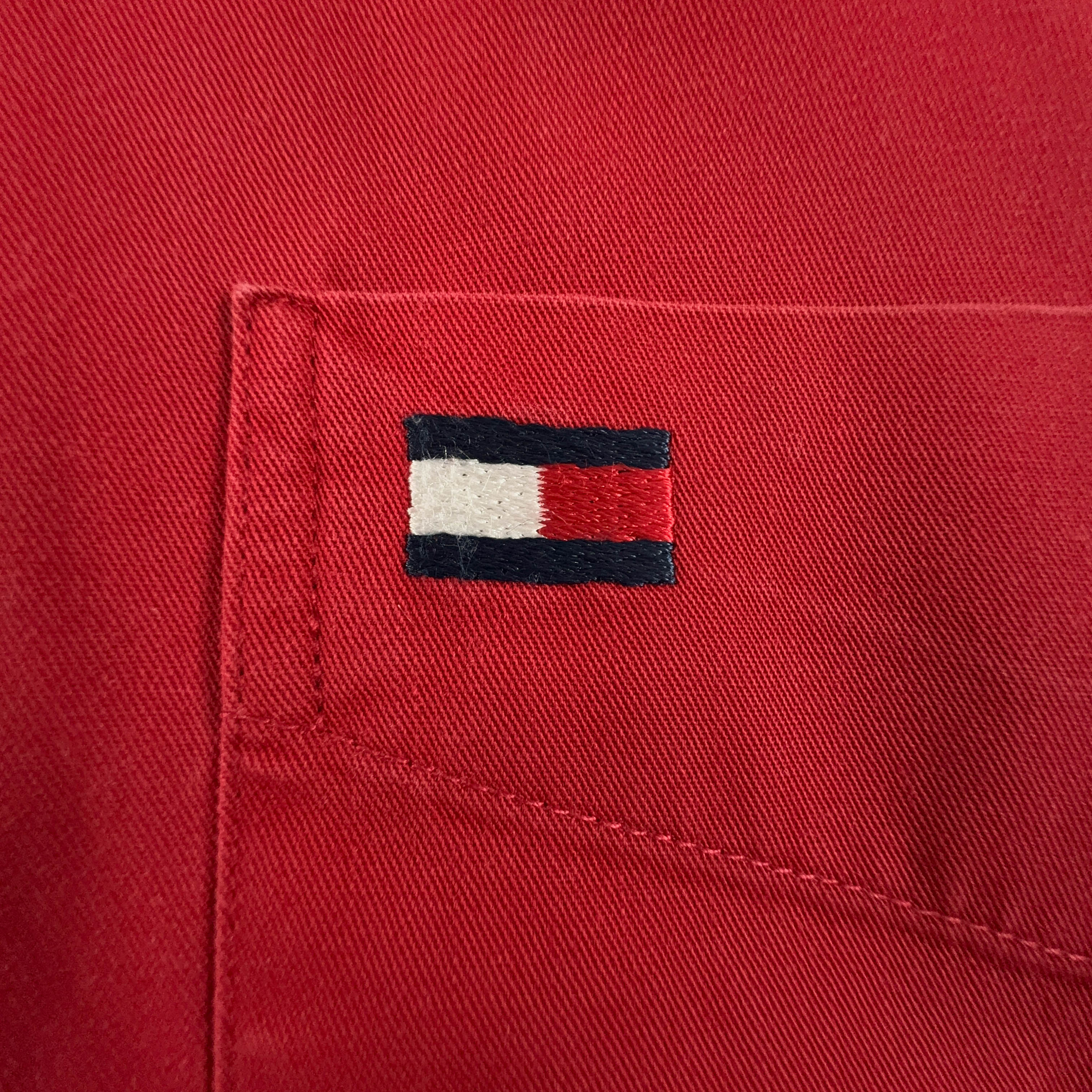 Camicia Tommy Hilfiger rossa tinta unita - Taglia XL/XXL uomo