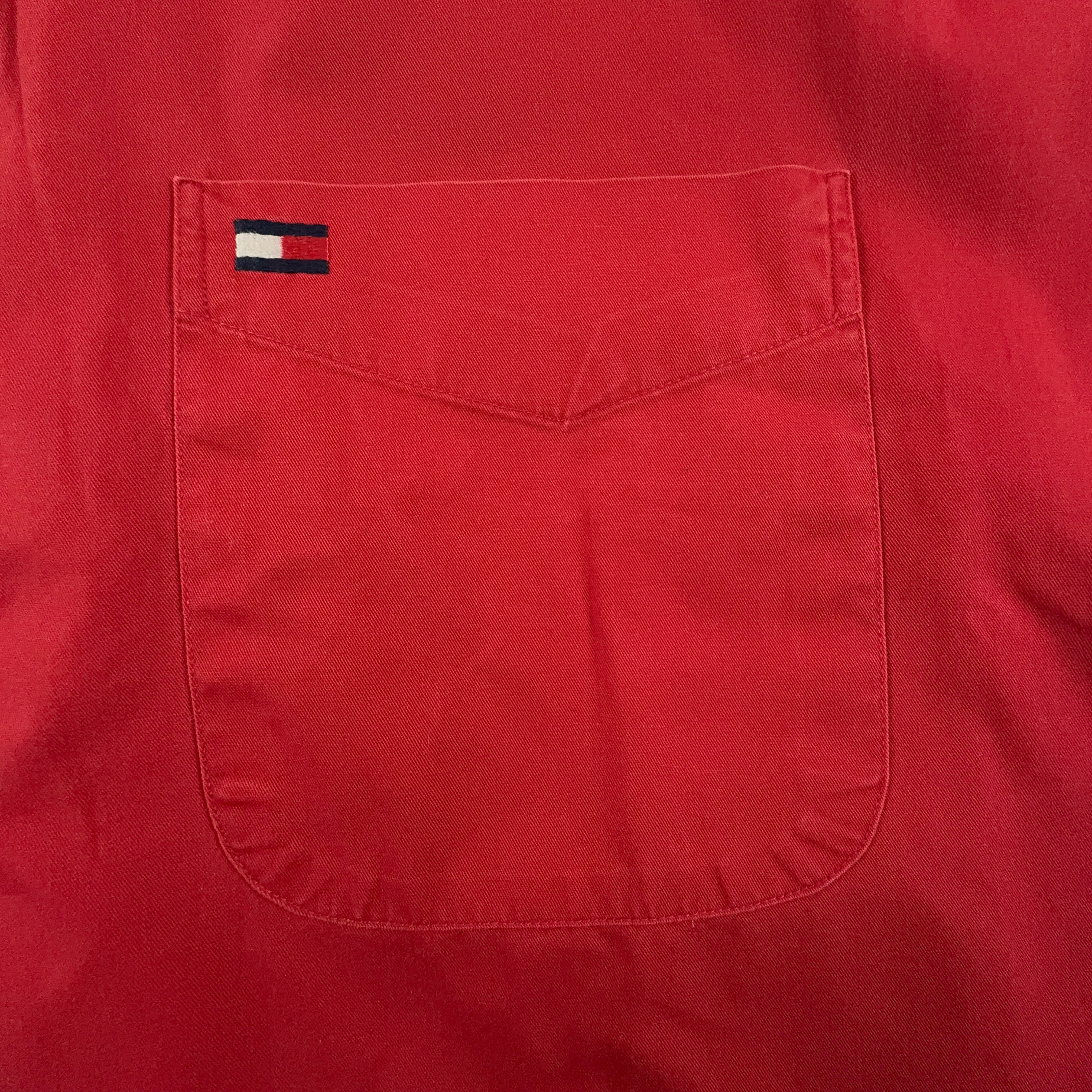 Camicia Tommy Hilfiger rossa tinta unita - Taglia XL/XXL uomo