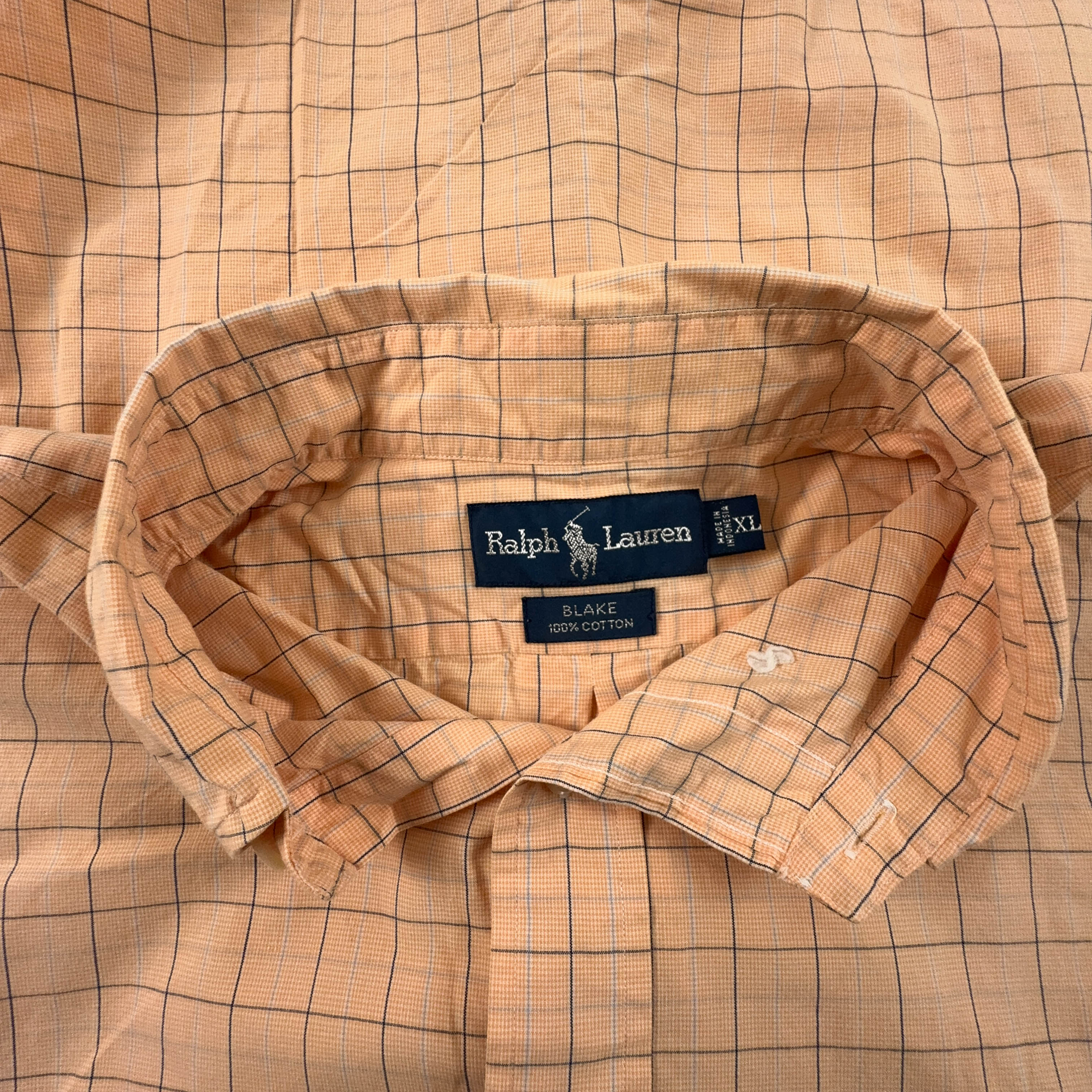 Camicia Ralph Lauren a quadri arancione blake - Taglia XL uomo