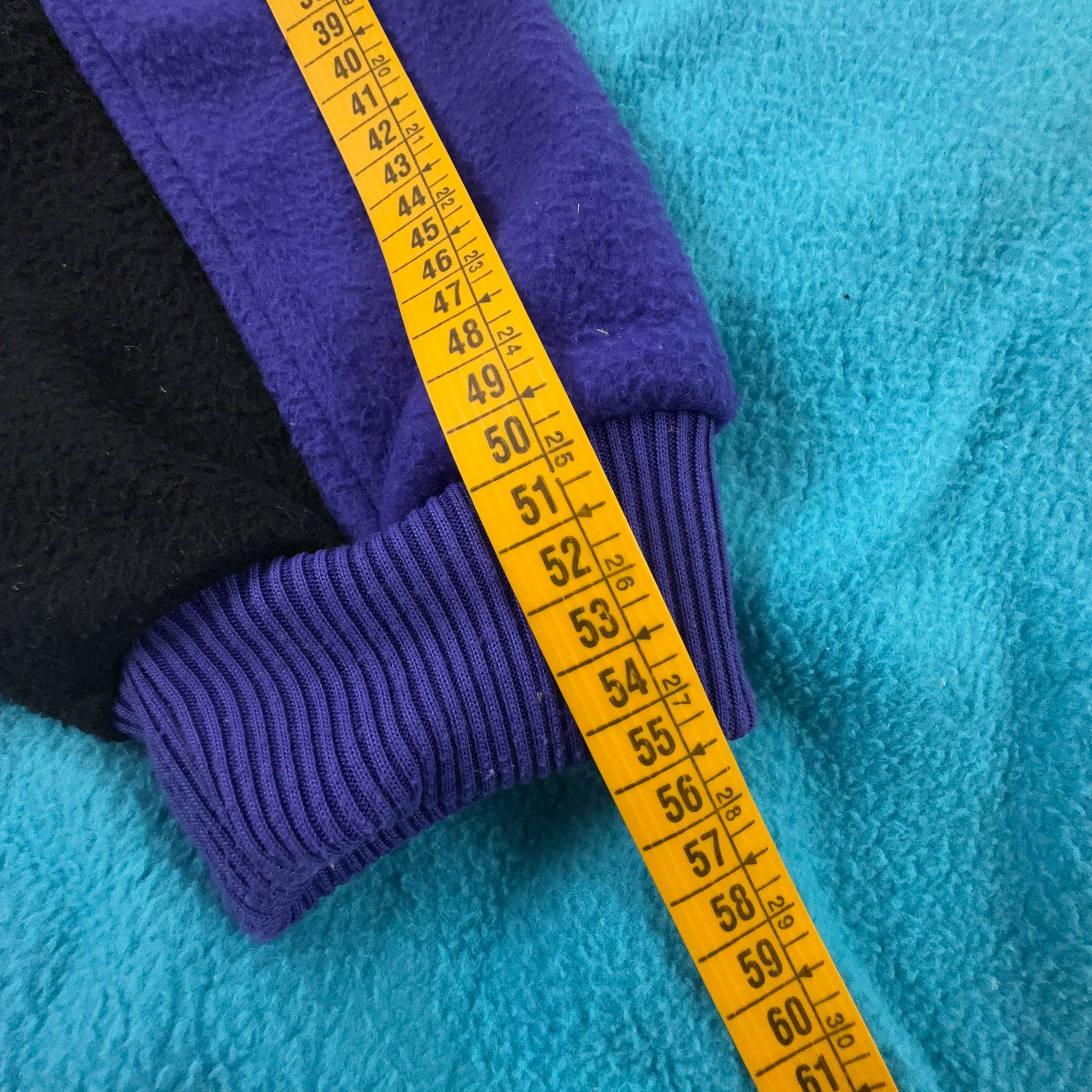 Pile Vintage multicolore quarter zip anni 80 90 - Taglia XL uomo